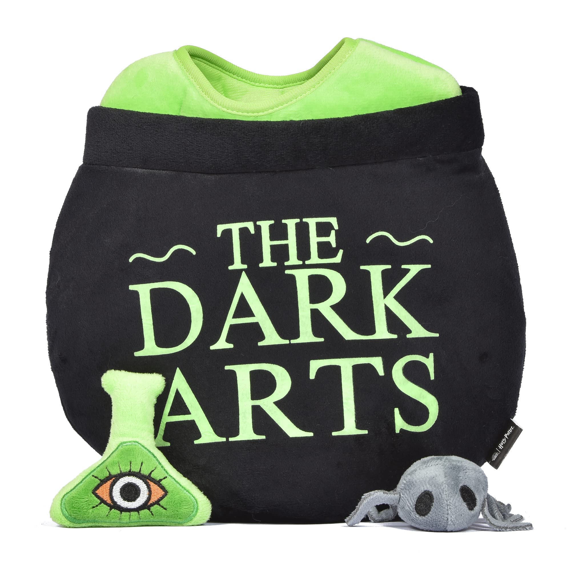Harry Potter 10'' Dark Arts Potion Burrow Toy Dog Toy Dark Arts Cauldron with Plush Removable Parts Dark Arts Cauldron, Potion, 