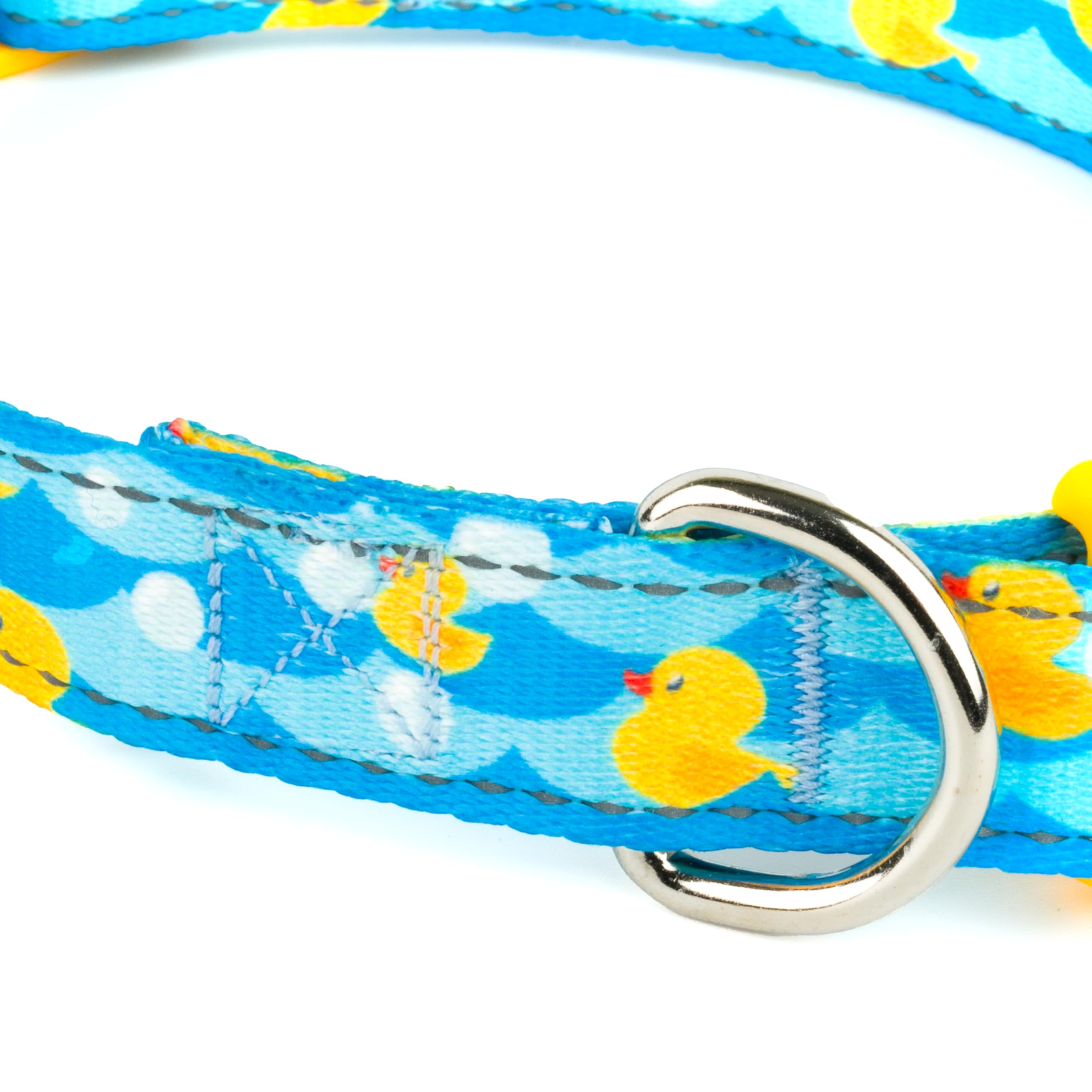 Country Brook Petz - Deluxe Just Ducky Reflective Dog Collar - Critter Corner Collection Featuring Night Safe Designs (1 Inch, E