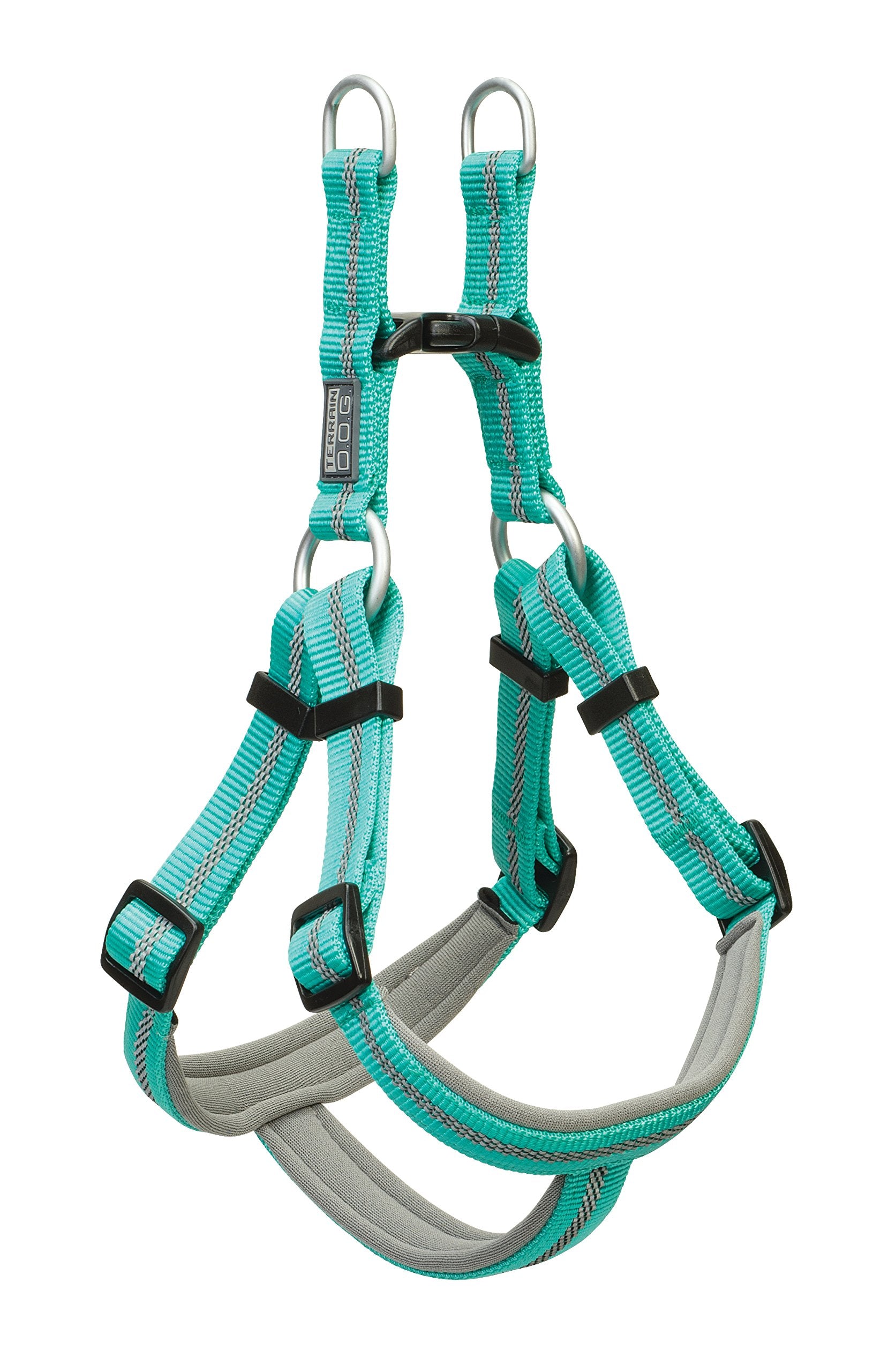Terrain D.O.G. Reflective Neoprene Lined Harness, Mint, Medium, 16-25 Inch Girth Size