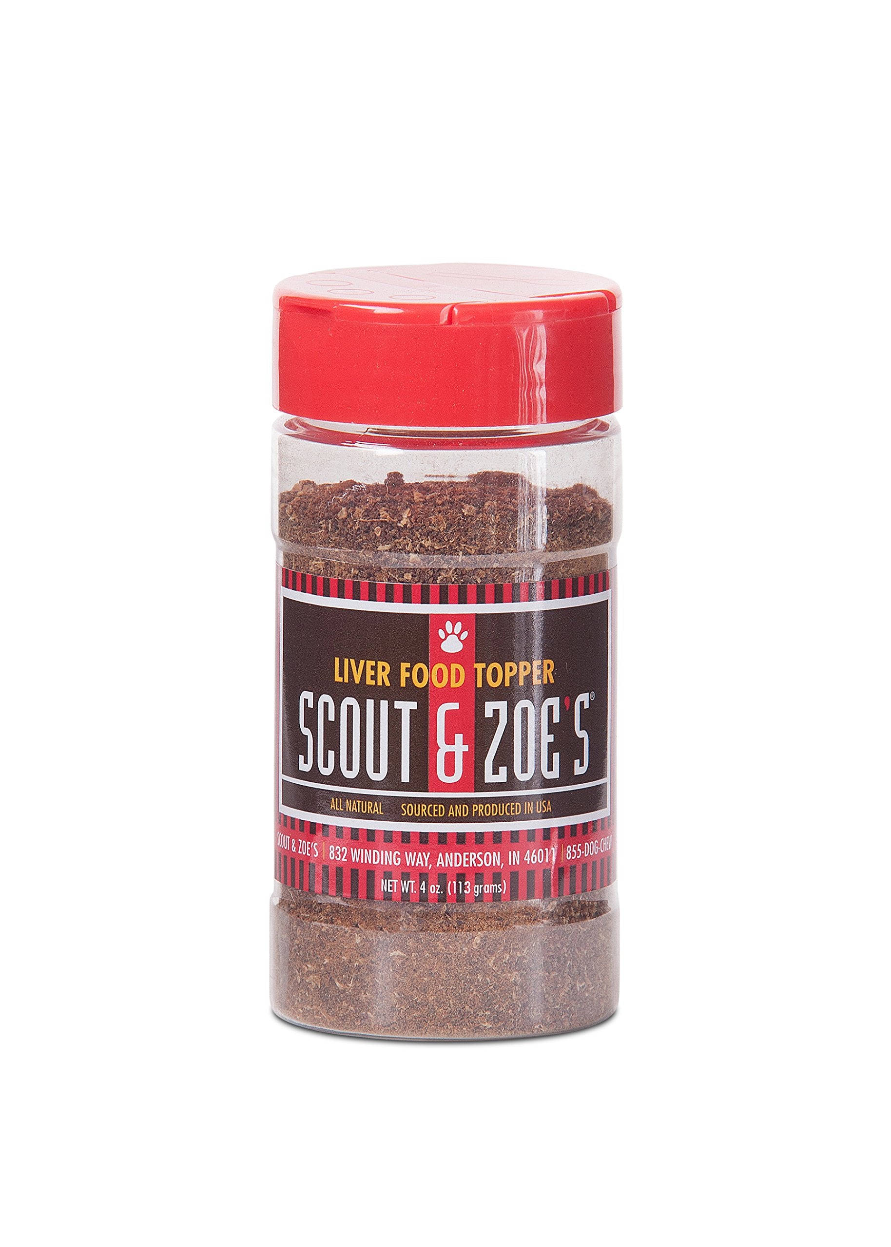Scout & Zoes Beef Liver Powder - Natural Dog & Cat Food Topper, 4 oz Appetite Booster, USA Made Protein Supplement
