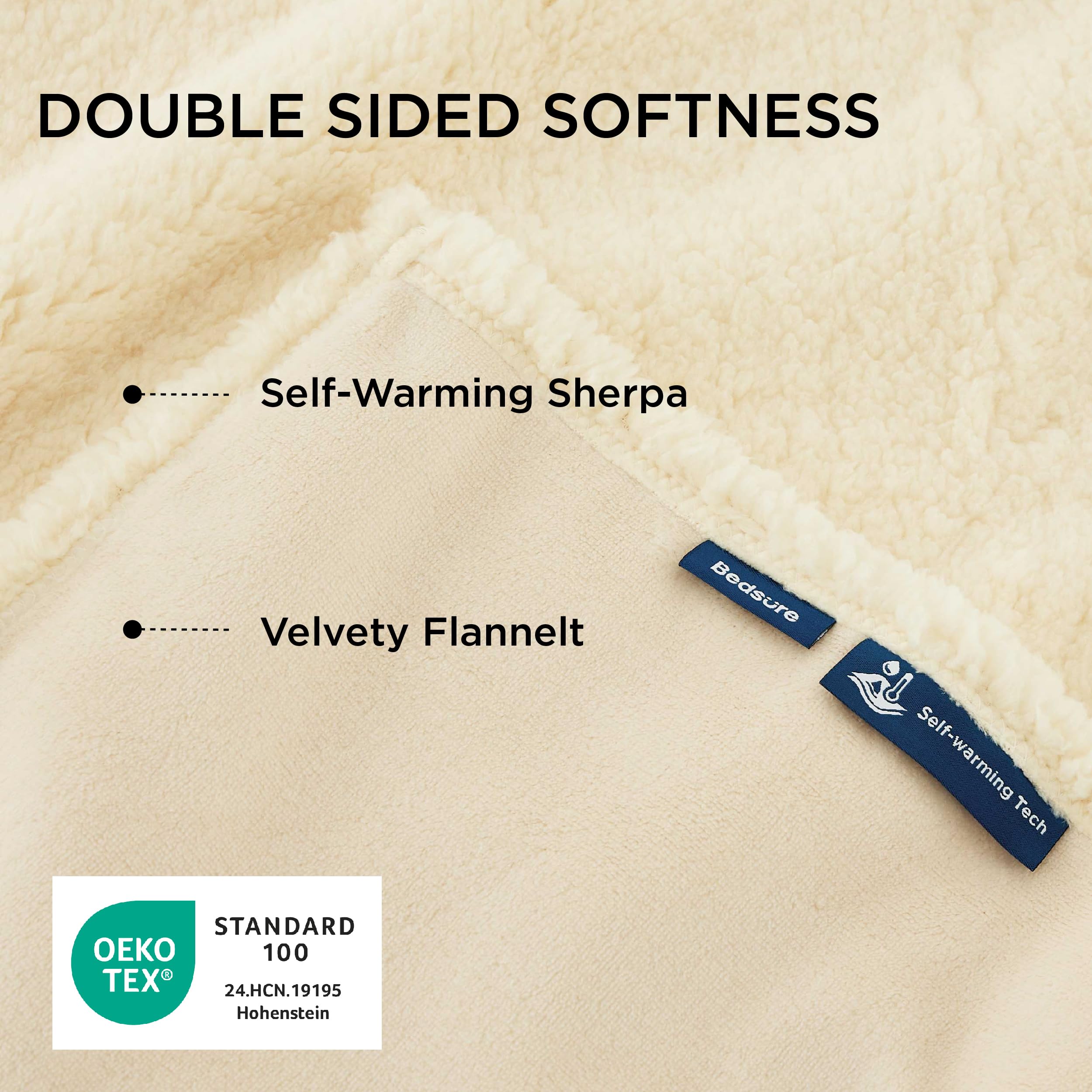 Bedsure Self Warming Blanket for Large Dogs - Waterproof, Washable Couch Protector, Sherpa Fleece Puppy Blanket, Soft Plush Reve