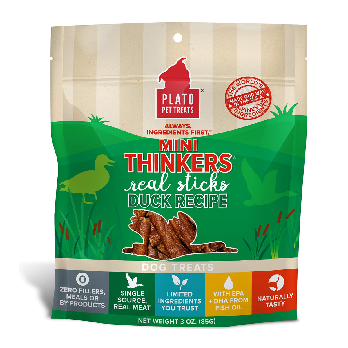 Plato Mini Thinkers Duck Recipe 3Oz, Natural (850002221336)