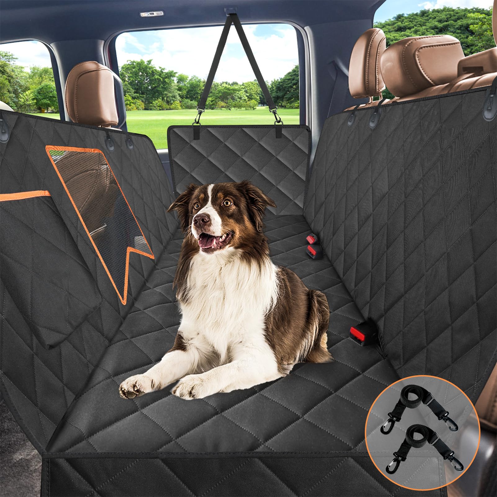 Kytely Dog Car Seat Cover for Back of XL Cars/Trucks/SUVs, Sturdy Car Cover Protector for Dogs, Waterproof Soft Dog Car Hammock,