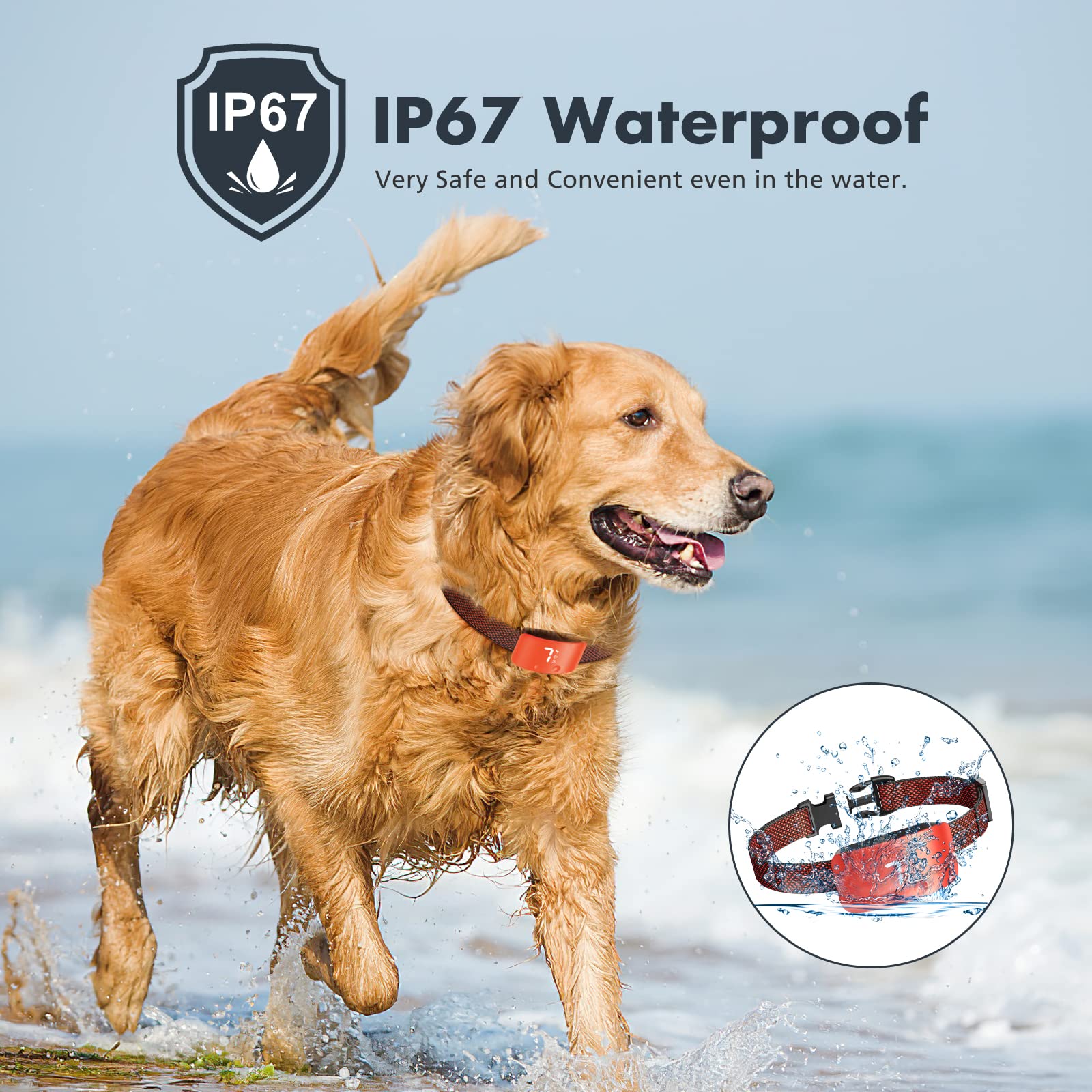 Nbju Bark Collar For Dogs,Rechargeable Anti Barking Training Collar With 7 Adjustable Sensitivity And Intensity Beep Vibration For Small Medium Large Dogs