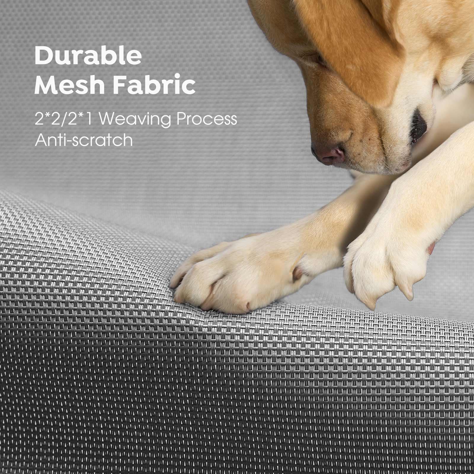 Veehoo Original Cooling Elevated Dog Bed, Outdoor Raised Dog Cots Bed For Large Dogs, Portable Standing Pet Bed With Washable Breathable Mesh, No-Slip Feet For Indoor Outdoor, Large, Grey, Cwc2201