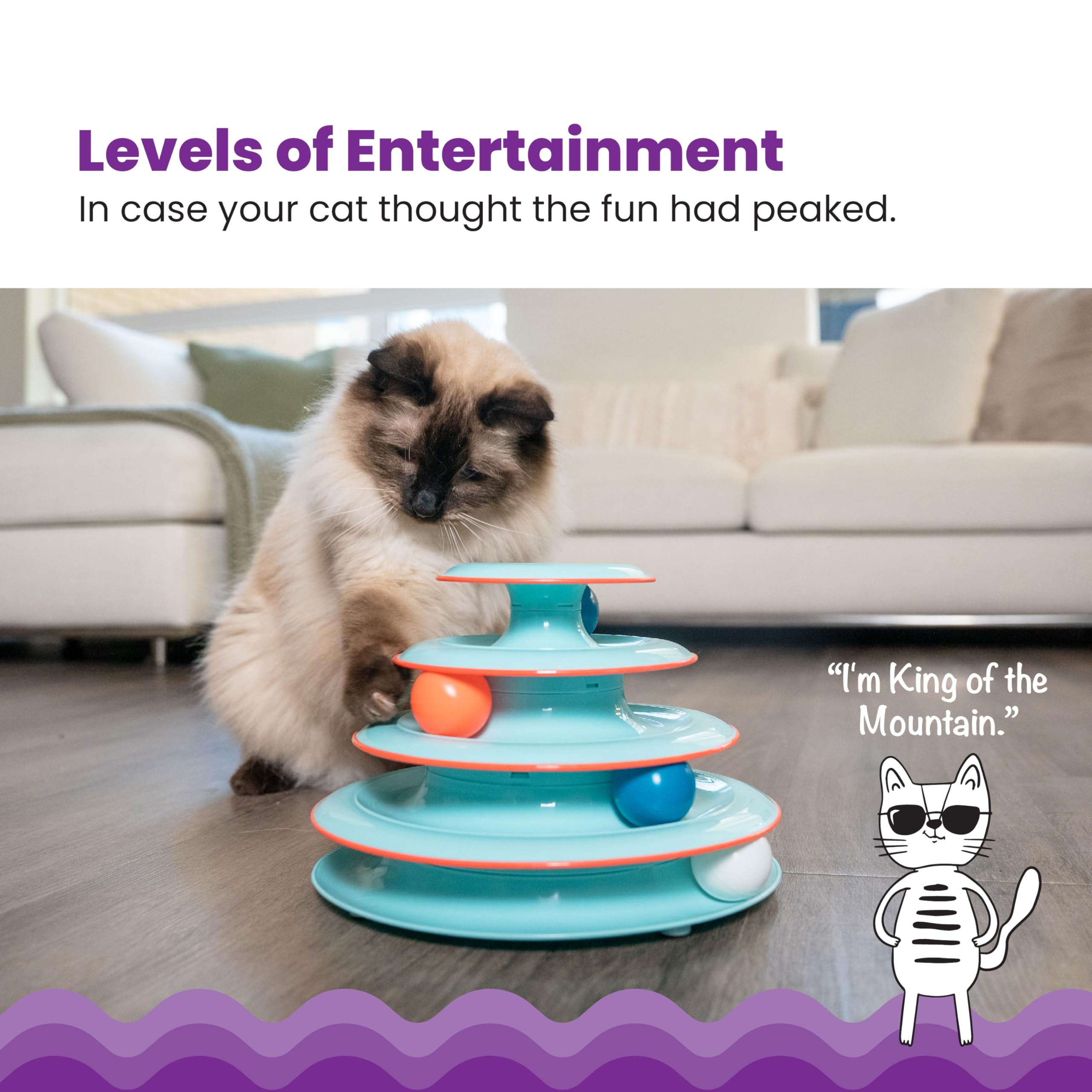 Catstages Chase Meowtain Interactive 4-Tier Cat Track Toy