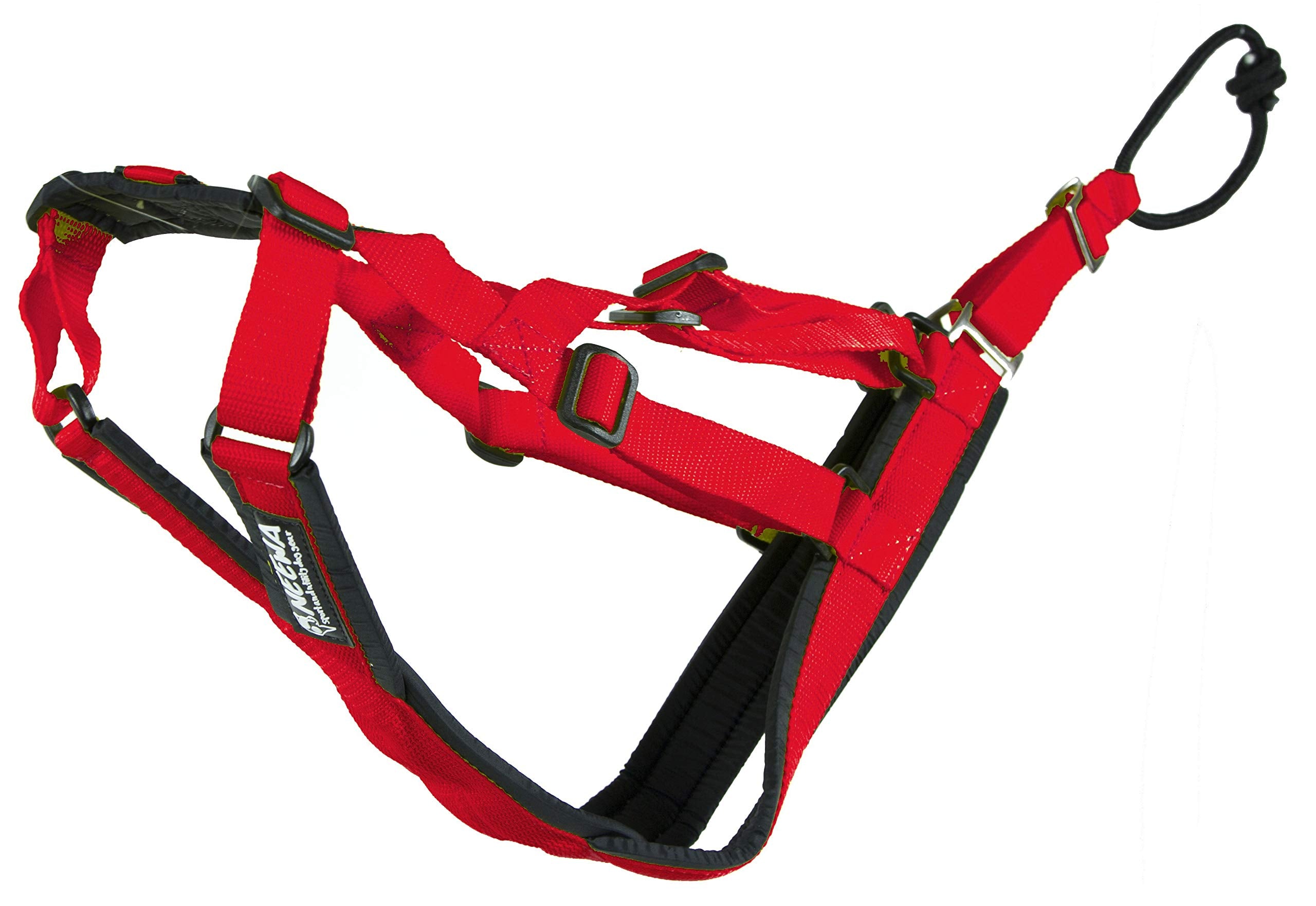 Neewa Adjustable Sled Pro X Harness - Large, Red (22-29 Neck, 38-42 Chest, 23-36 Back) - Dog Pull, Run, Sled, Bike, Cart, Scoote