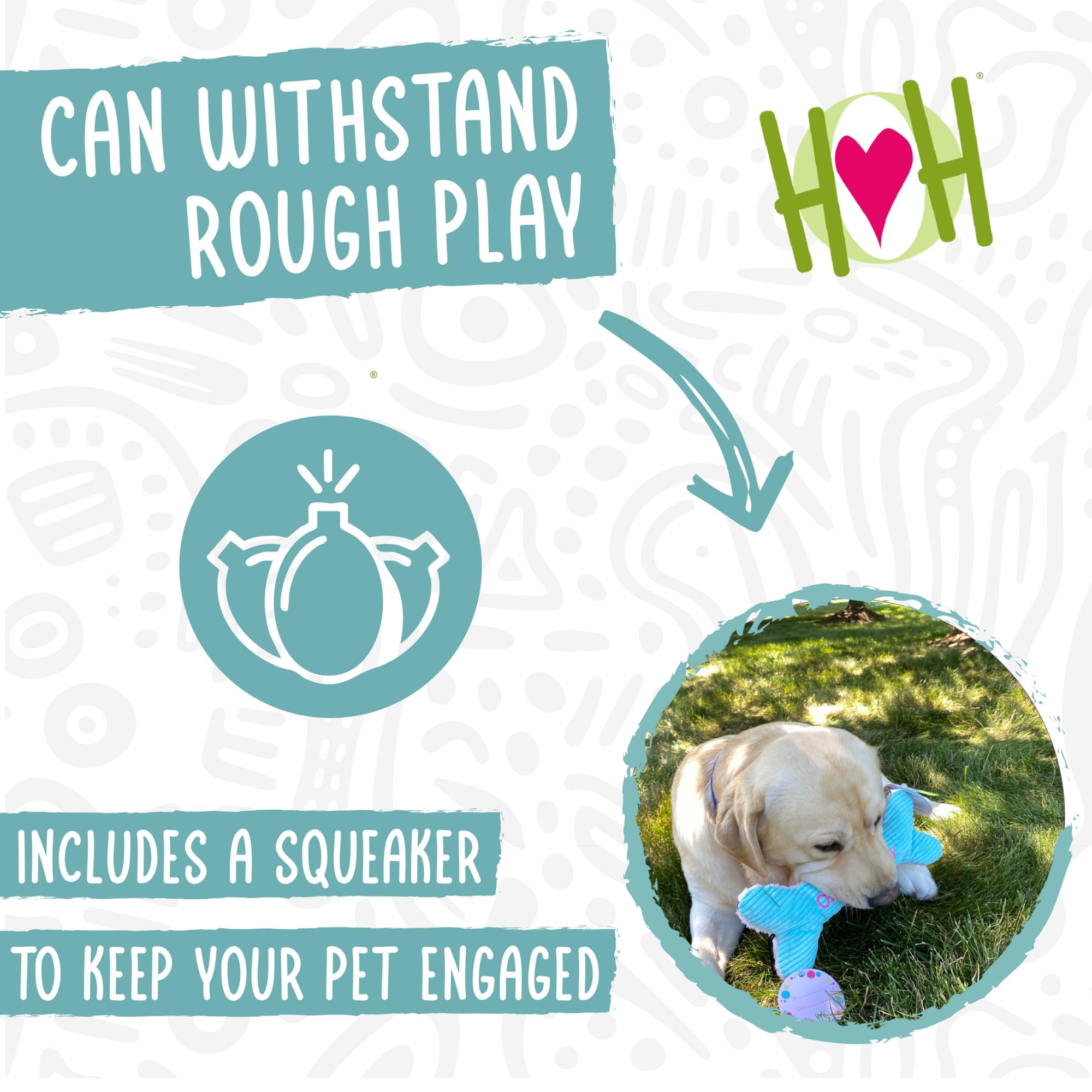 Hugglehounds Plush Dog Toy - Fuzzy Birthday Dog Toy, Dog Toys, Plush Soft Fleece, Interactive Durable Stuffed, For Small And Lar