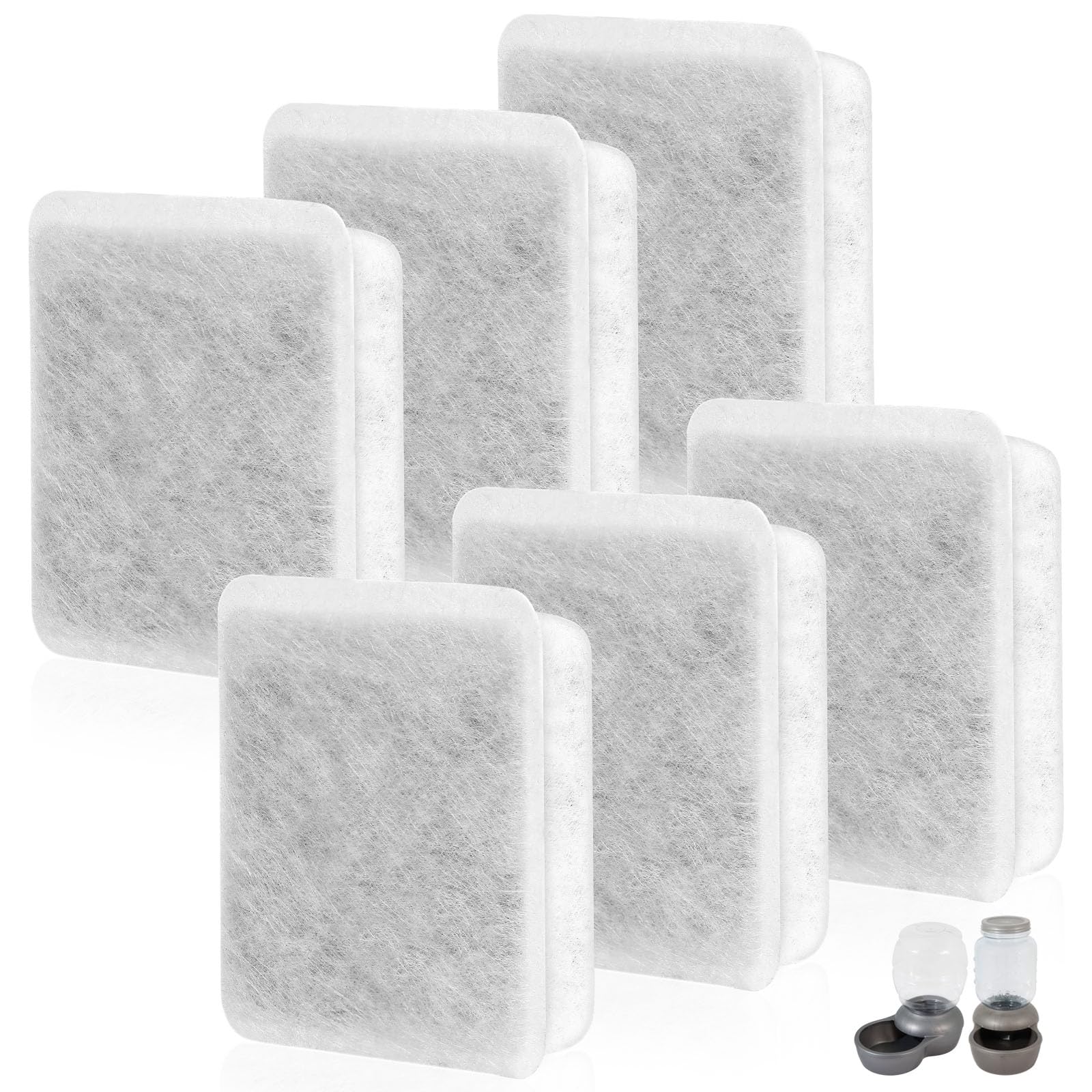 Charcoal Water Filter Replacement, Dog Cat Water Bowl Filter Pet Water Filter Fit For Gravity Waterer Bowls Pack Of 6