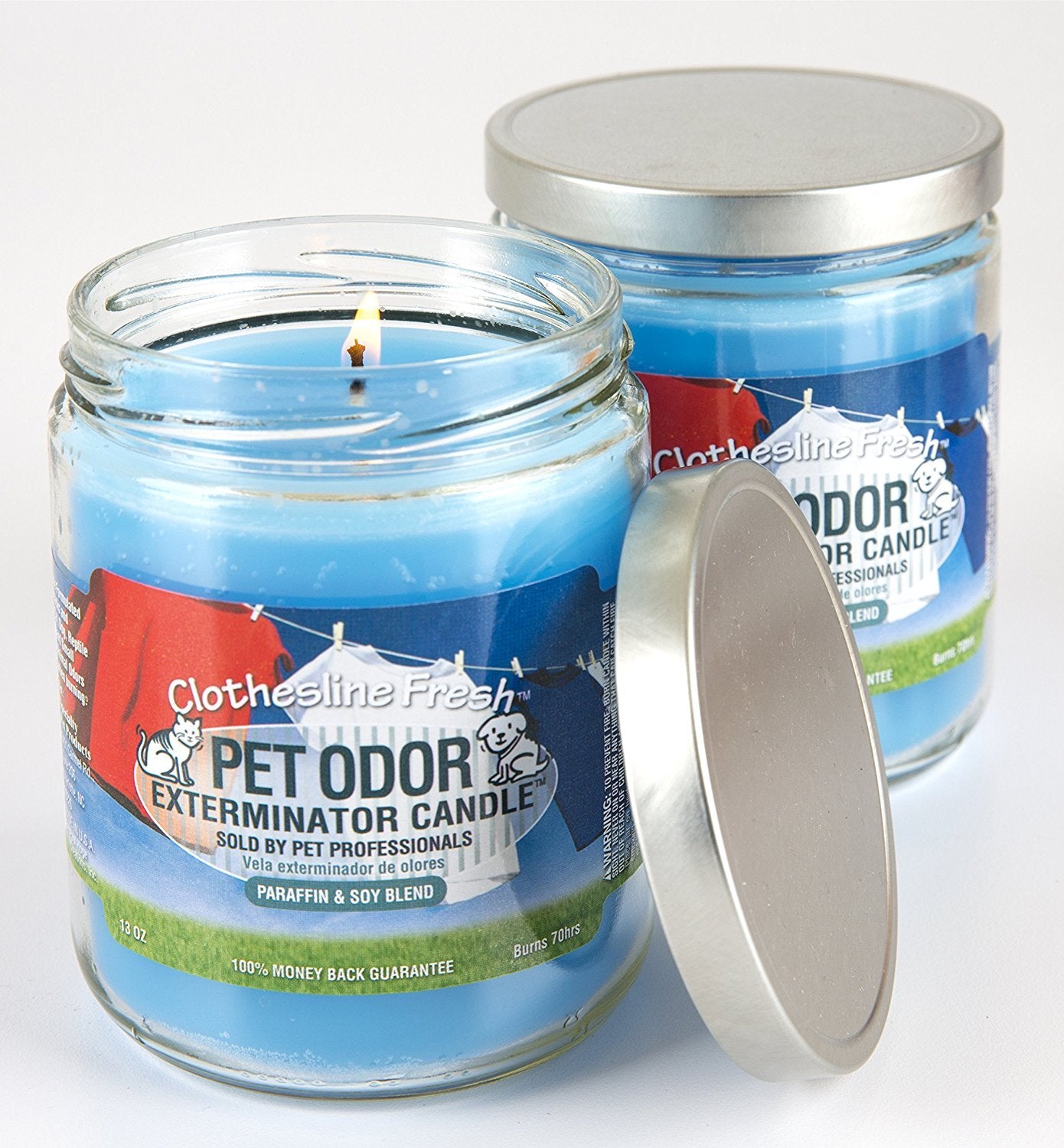 Pet Odor Exterminator Specialty Pet Products Clothesline Fresh 13 Oz Candle, 2-Pack