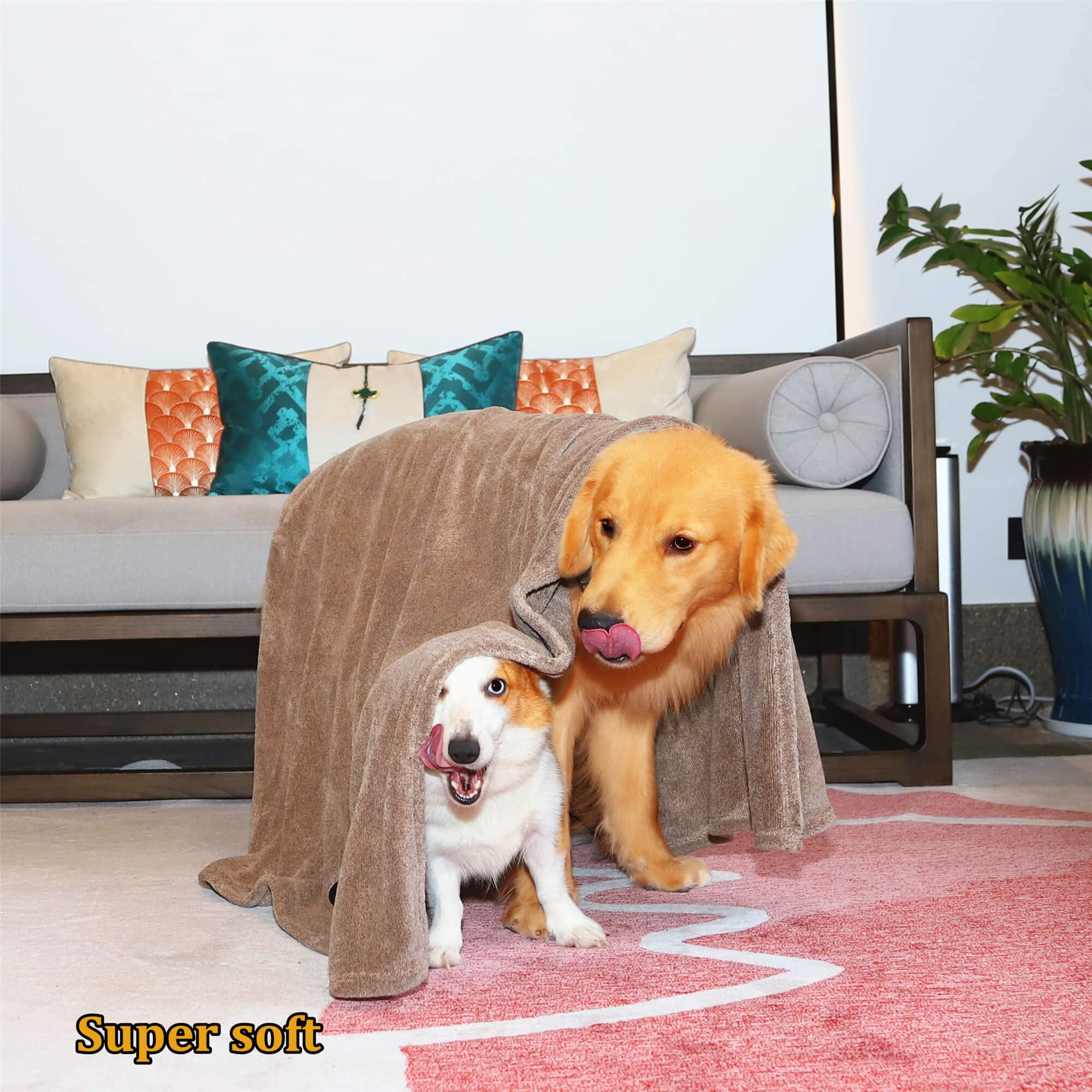 Dogvingpk Extra Large Dog Towels for Drying Dogs Super Absorbent Soft Microfiber Pet Bath Grooming Towel for Dogs Cats and Other