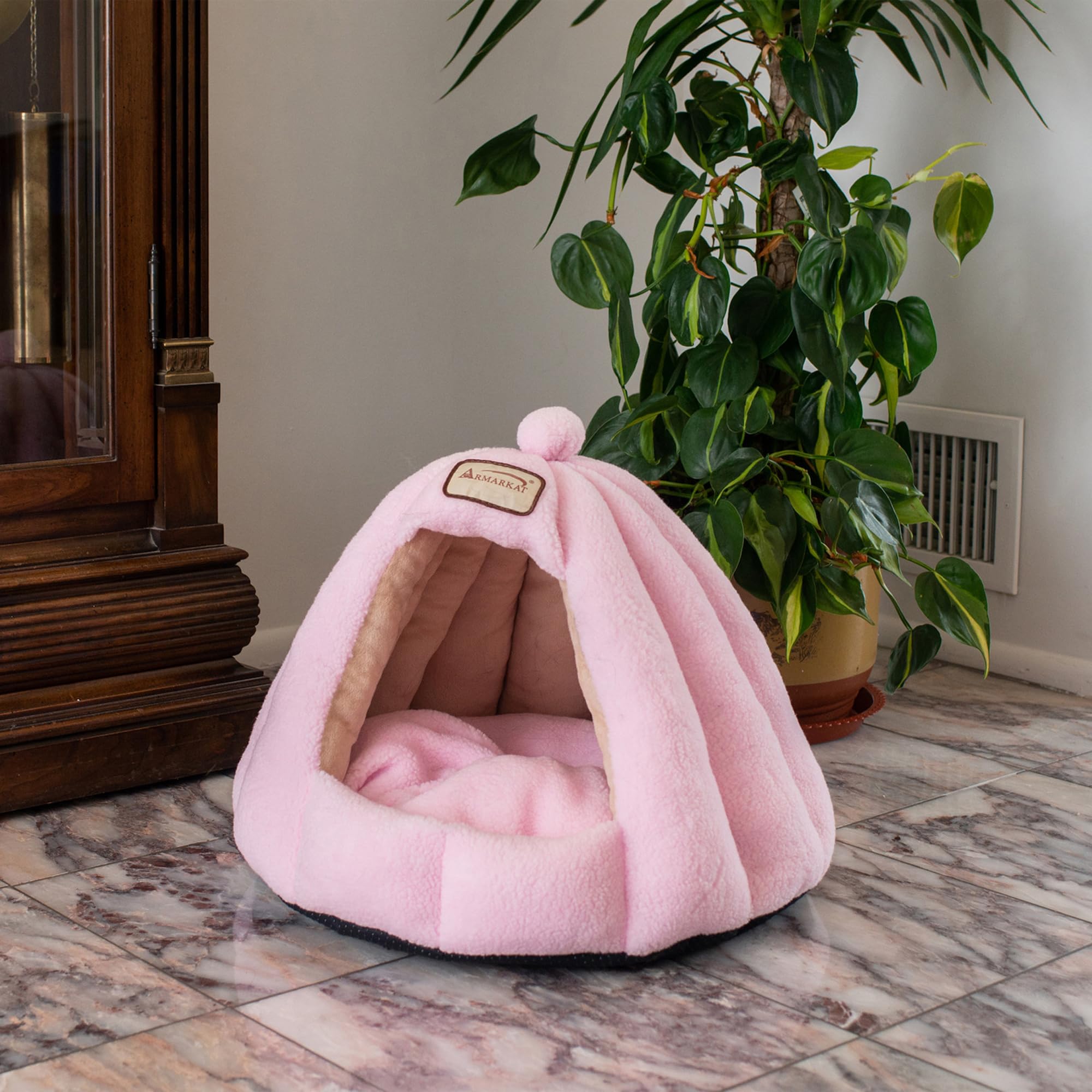 Armarkat Cat Bed Model C95Gfs Powder Pink, 18.0' L X 18.0' W X 16.0' Th