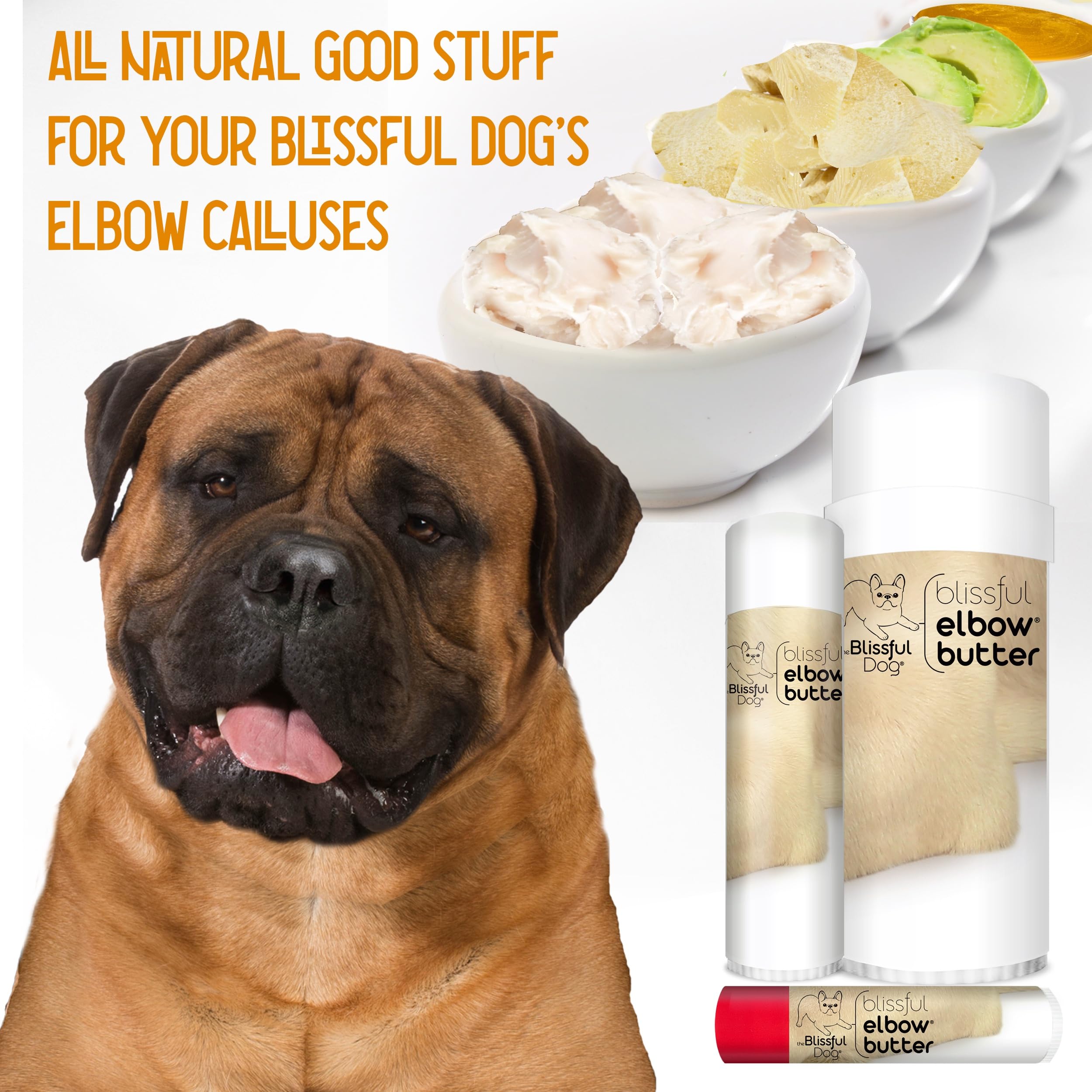 The Blissful Dog Elbow Butter, Moisturizer For Dry, Cracked Elbow Calluses, Versatile Dog Balm, Lick-Safe Elbow Balm for Dogs, 0
