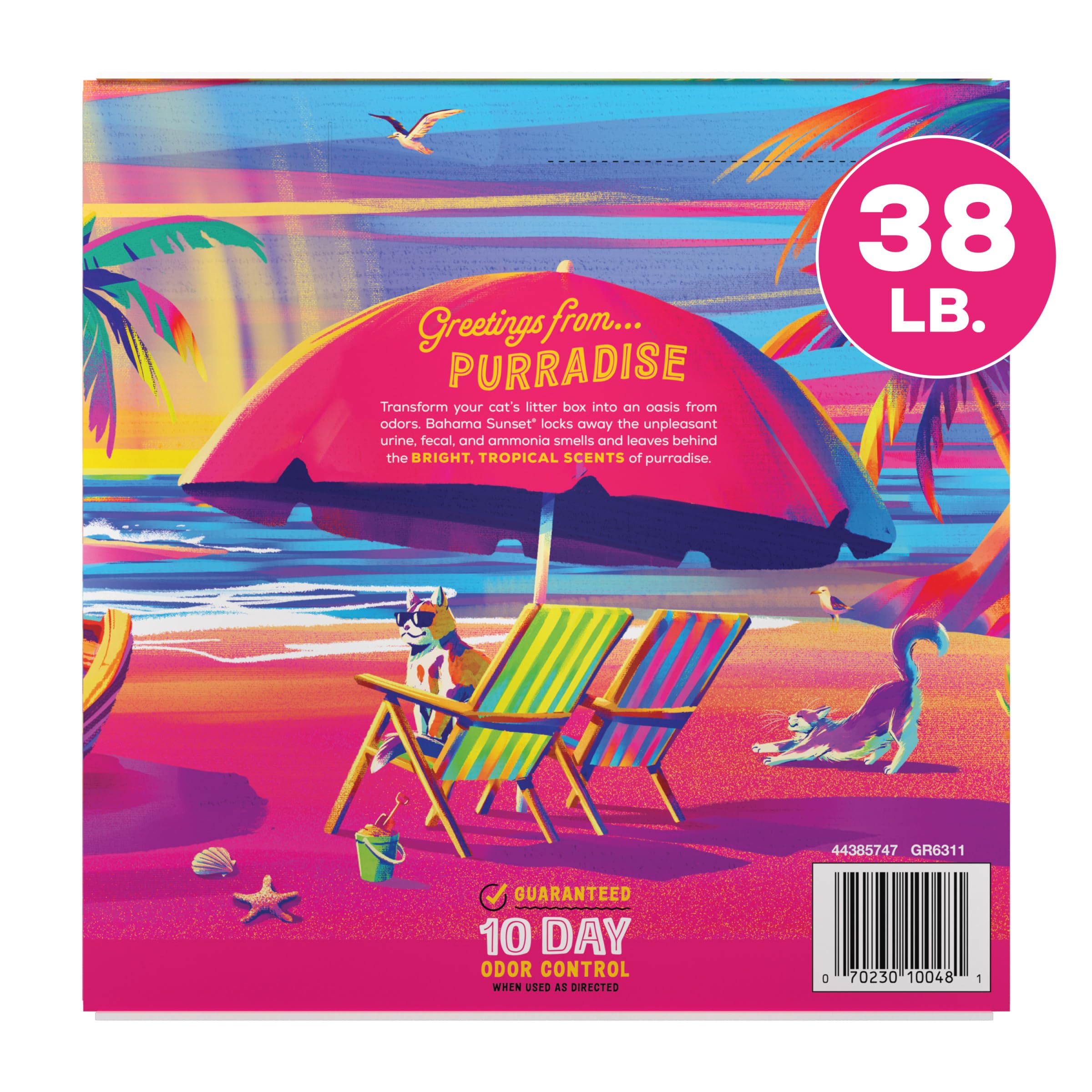 Purina Tidy Cats Bahama Sunset Scented Clumping Cat Litter Odor Control Formula - 38 Lb. Box