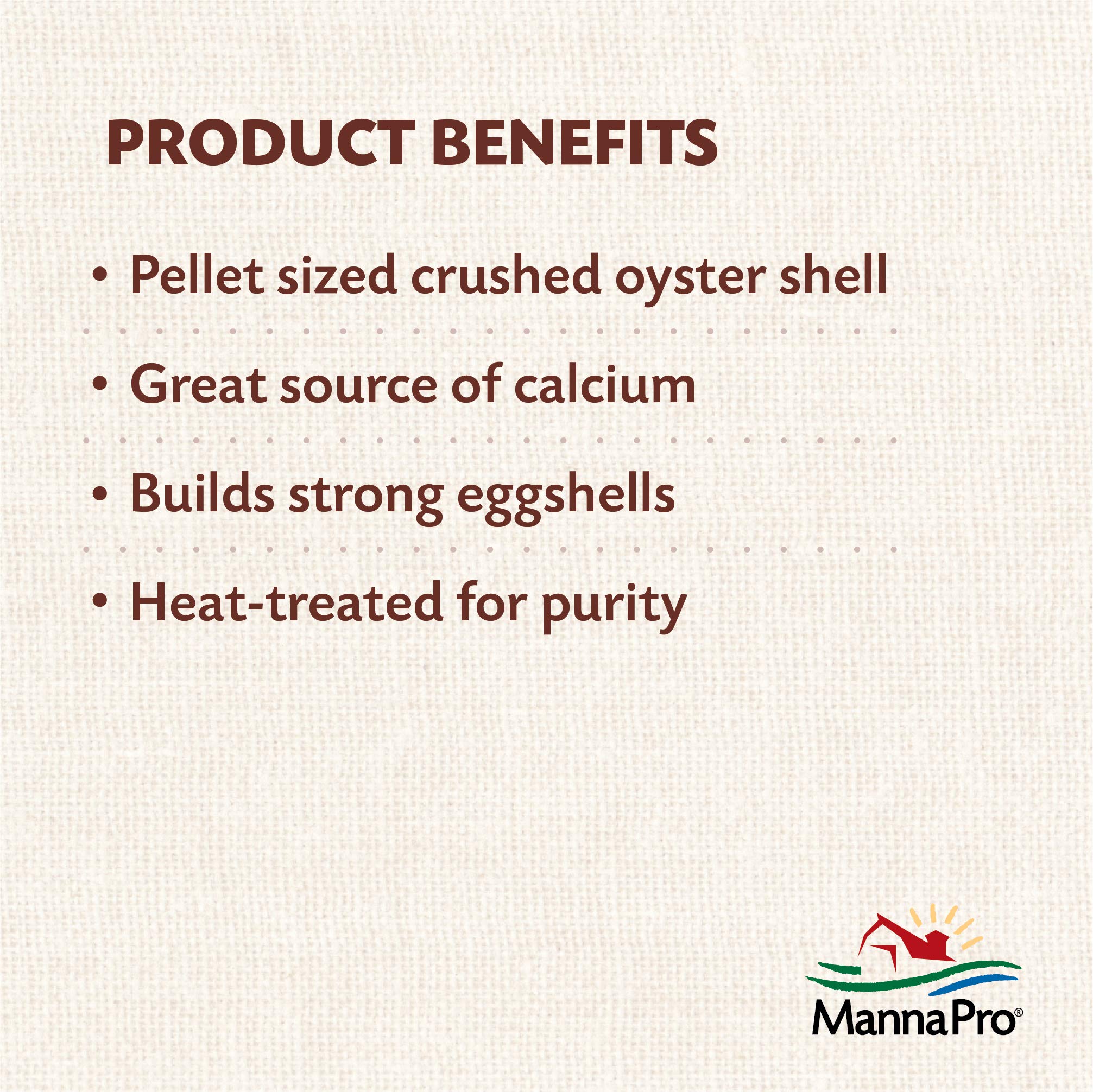 Manna Pro Crushed Oyster Shell for Laying Hens - Laying Chicken Oyster Shell - 6-Pack of 5lbs