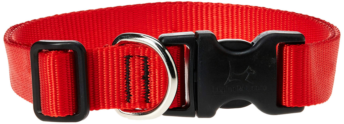 Lupinepet Basics 1' Red 16-28' Adjustable Collar For Large Dogs