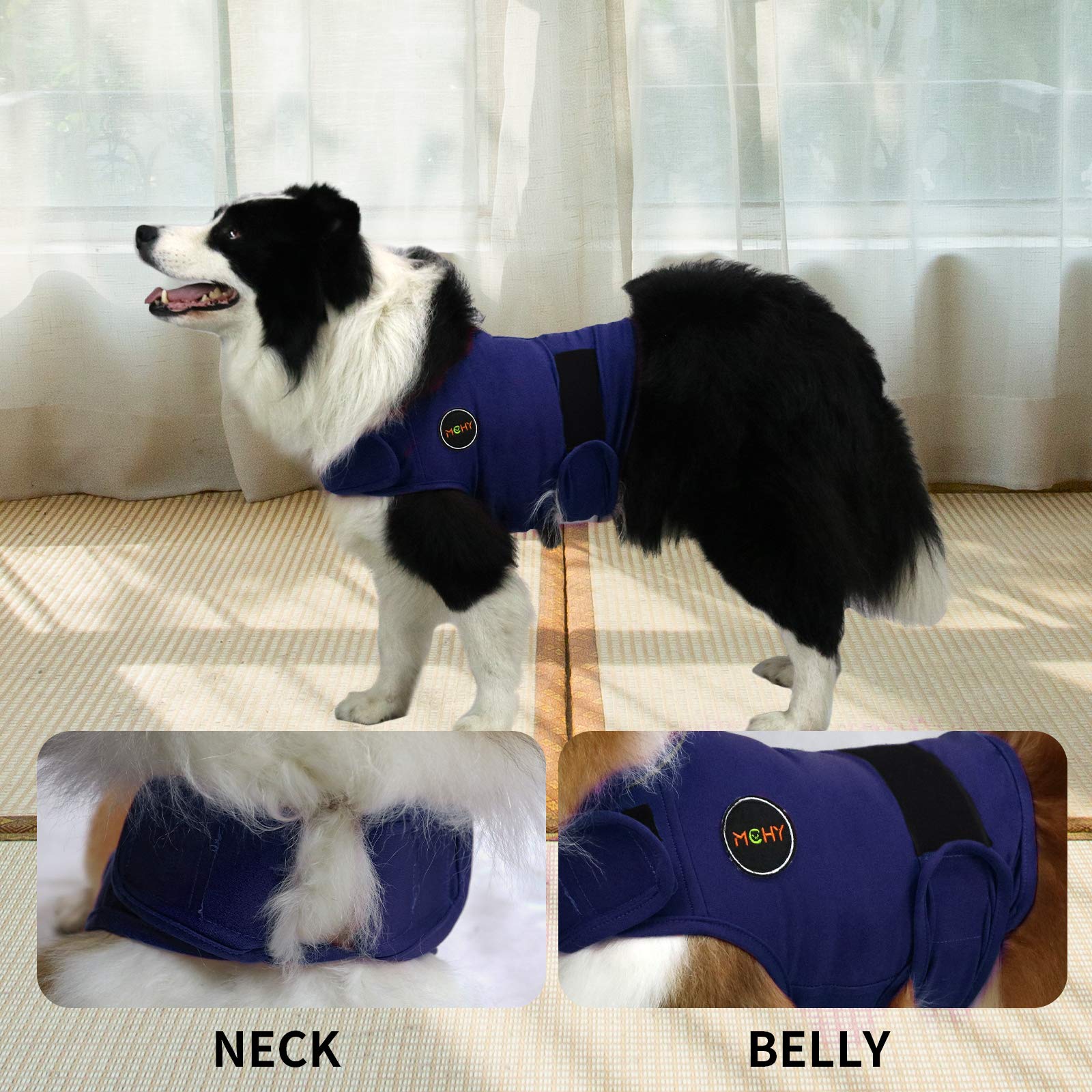 Mchy Dog Anxiety Vest, Anxiety Relief For Dogs, Dog Calming Coat (Navy Xl)