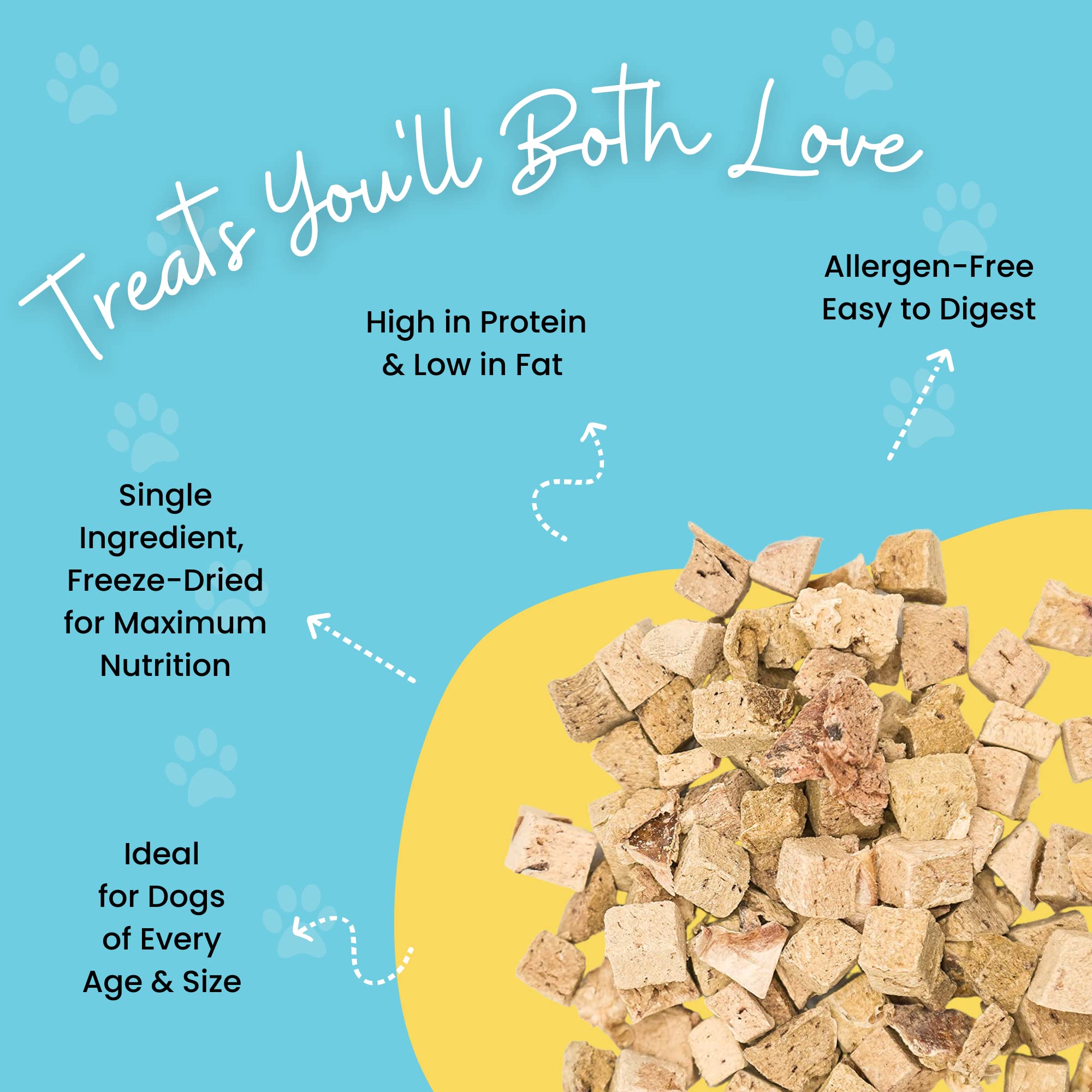 hotspot pets Freeze Dried Duck Heart Treats for Cats & Dogs - 1LB Big Bag - Single Ingredient All Natural Grain-Free Duck Hearts