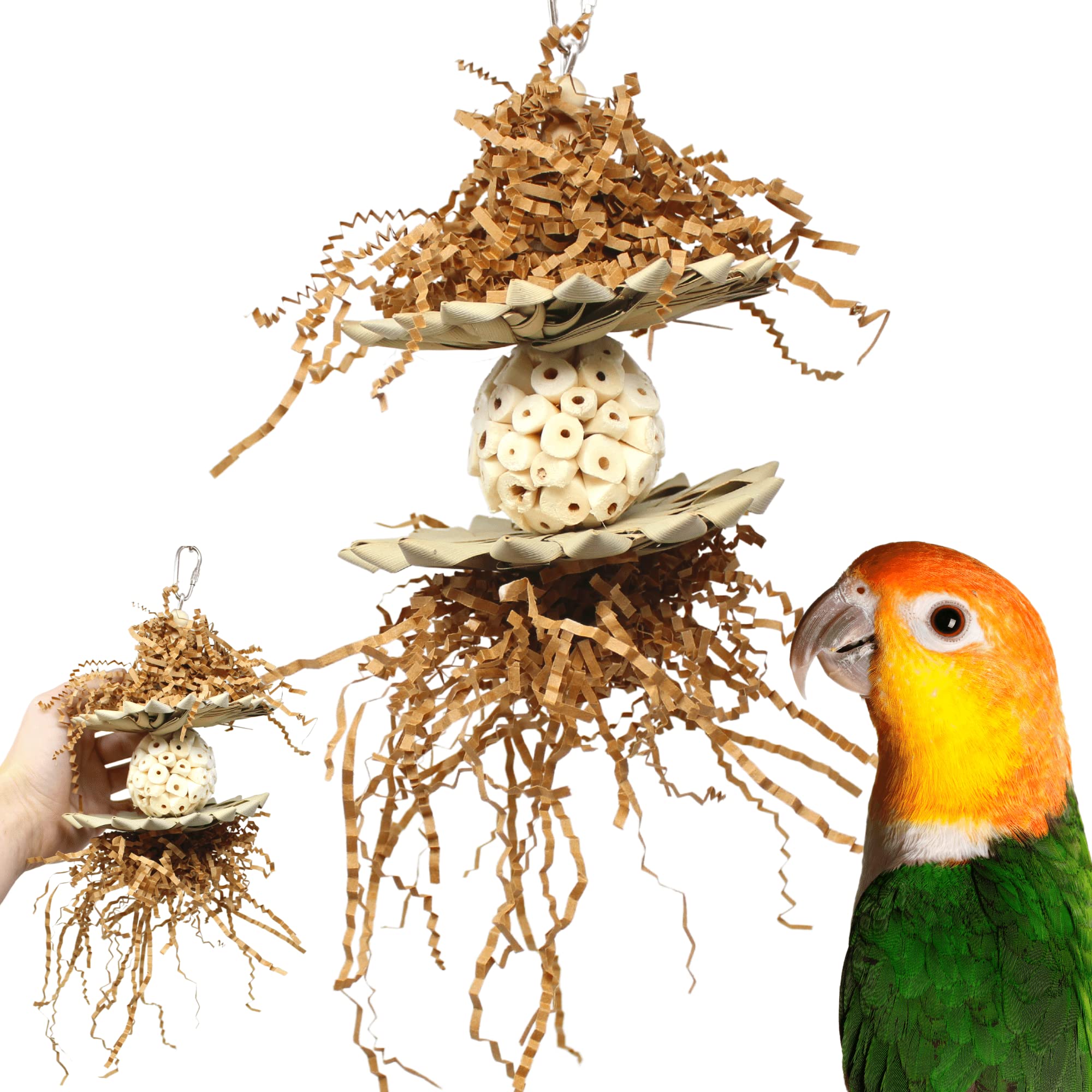 Bonka Bird Toys 3611 Crazy Sola Medium Bird Toy Natural Sola Parrot Cockatoo Amazon Conure Parakeet Budgie Finch Canary African 