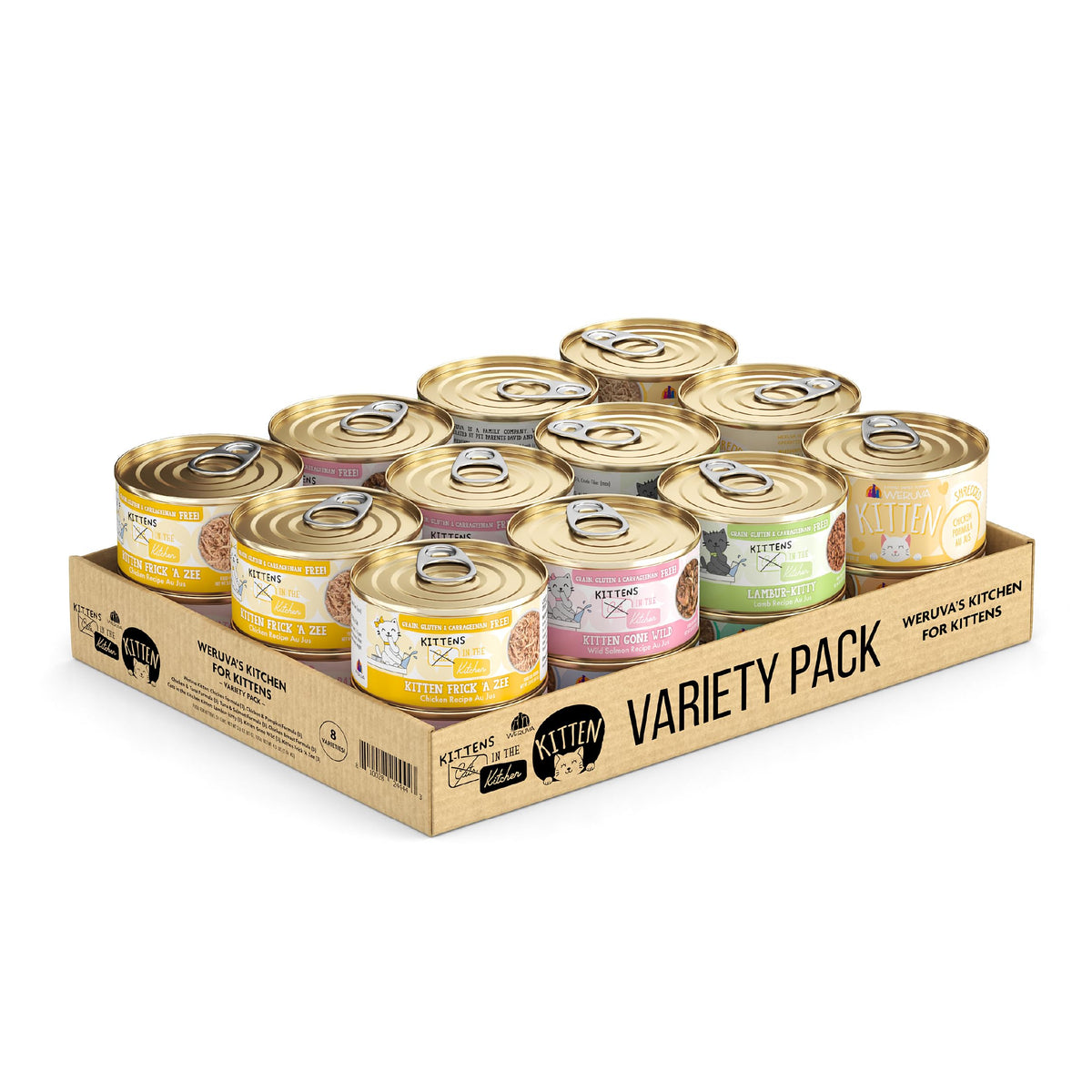 Weruva Cats In The Kitchen Kitten, Kitchen For Kittens Variety Pack, 3Oz Can (Pack Of 24)