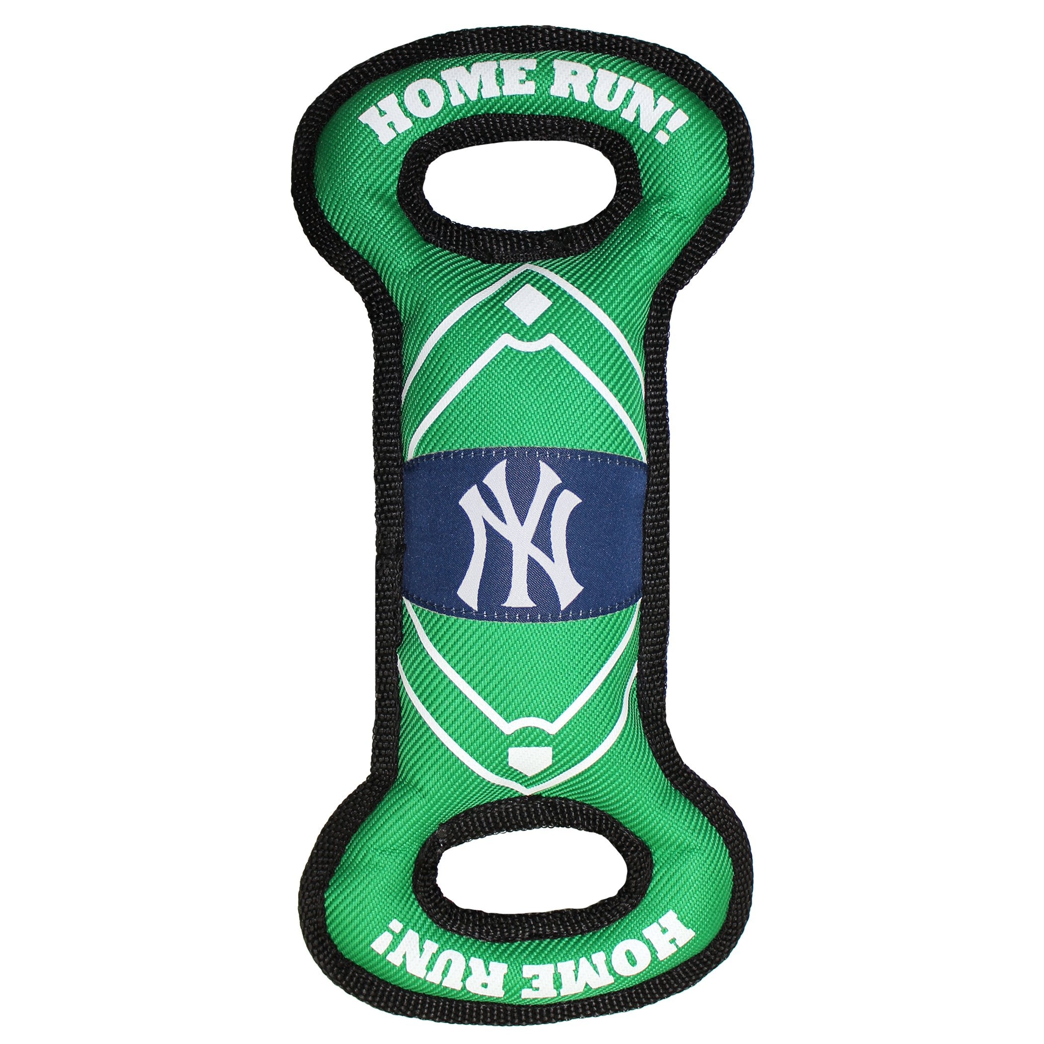 Mlb New York Yankees Baseball Field Dog Toy With Double Rim Stitching & Inner Squeaker