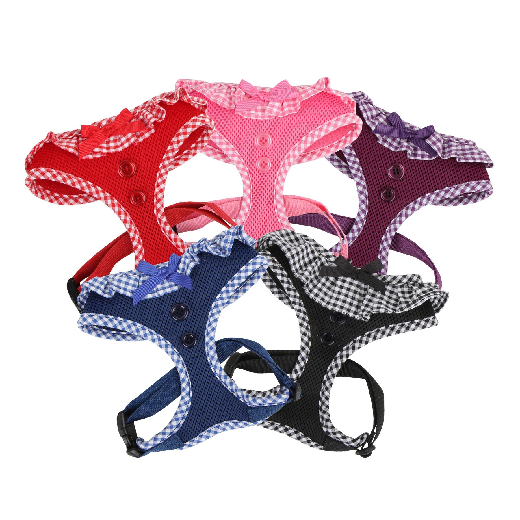 Puppia Vivien Dog Harness Over-The-Head All Season Cute No Pull No Choke Walking Training Adjustable For Small Dog, Purple, X-Small