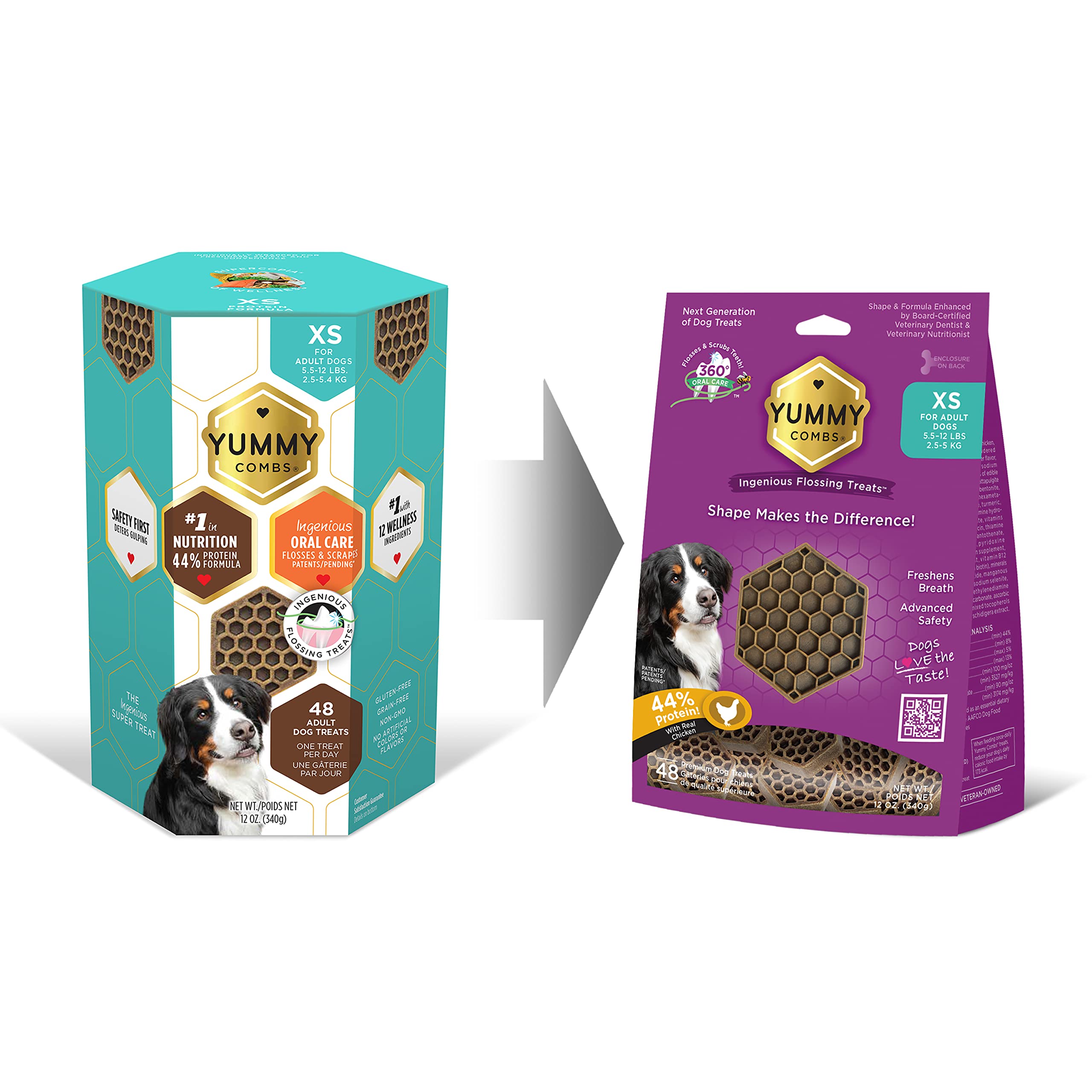 Yummy Combs - Dog Dental Treats | Removes Tartar - Vet VOHC Approved | A Yummy Treat for Teeth Cleaning - Chicken Protein