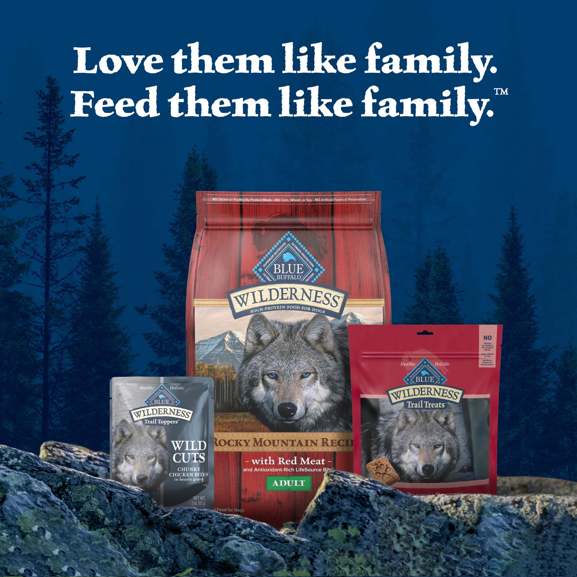 Blue Buffalo Wilderness Trail Toppers Wild Cuts High Protein Natural Wet Dog Food, Chunky Chicken Bites in Hearty Gravy, 3 Oz po