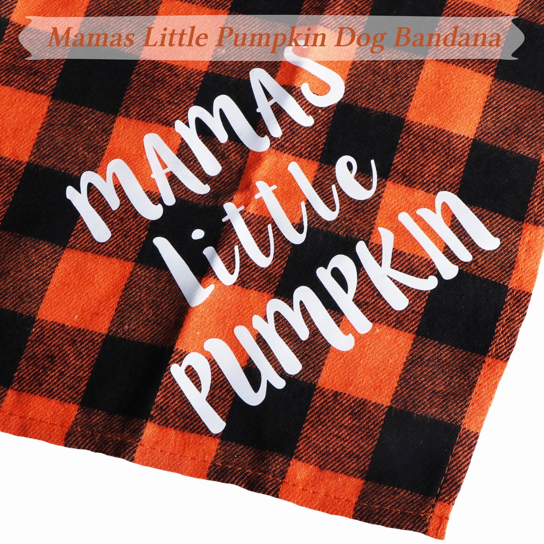 Stmk Holiday Plaid Dog Bandanas, 2 Pack Halloween Thanksgiving Day Daddy’S Little Turkey Mamas Little Pumpkin Dog Bandana Scarf For Halloween Thanksgiving Day Dog Puppy Costume (Holiday Style)