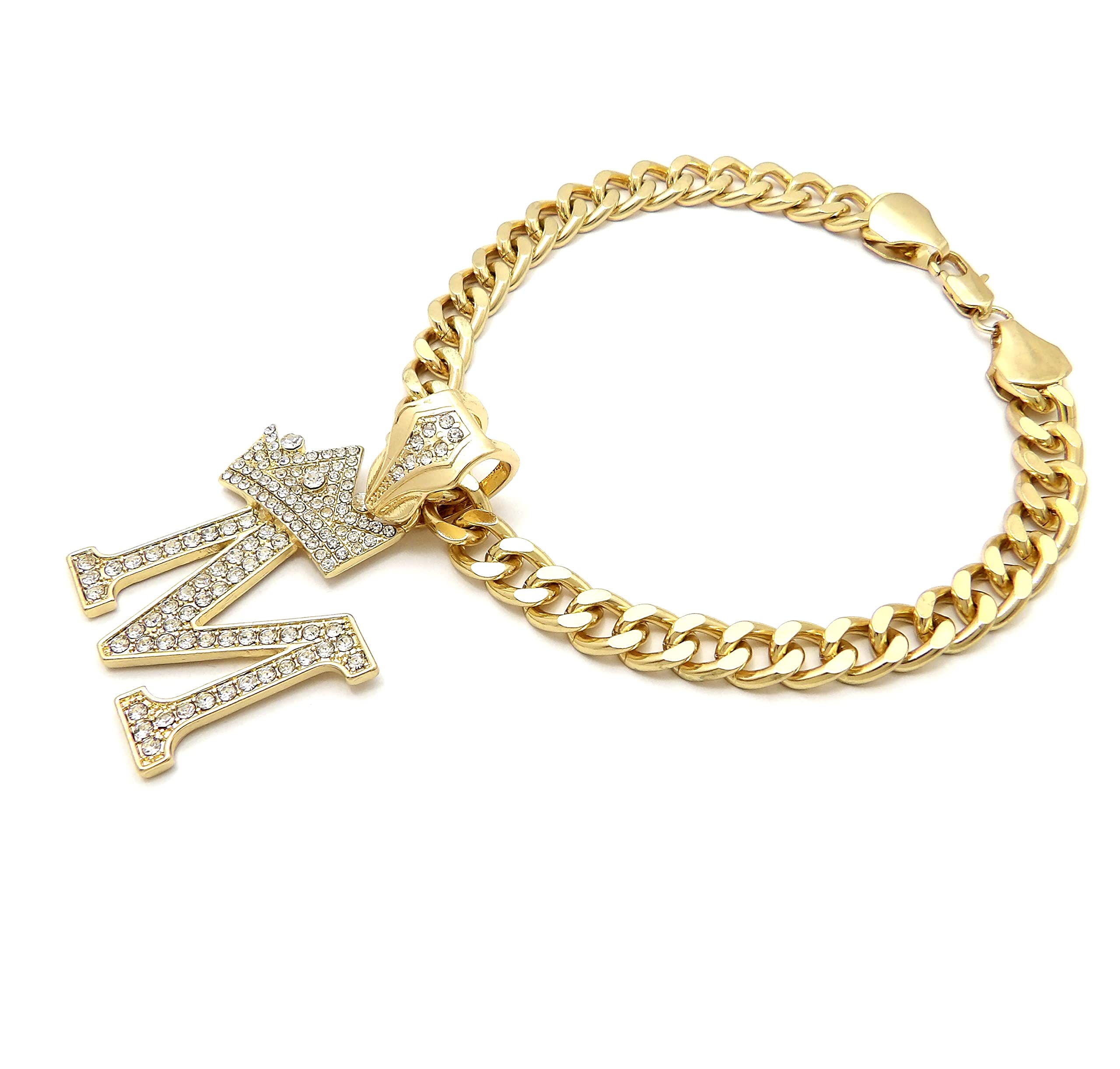 Ba Unique Fashion Initial Letter Cuban Chain Dog Chain Pet Chain Pet, Cat, Puppy Necklace (M, 12'')