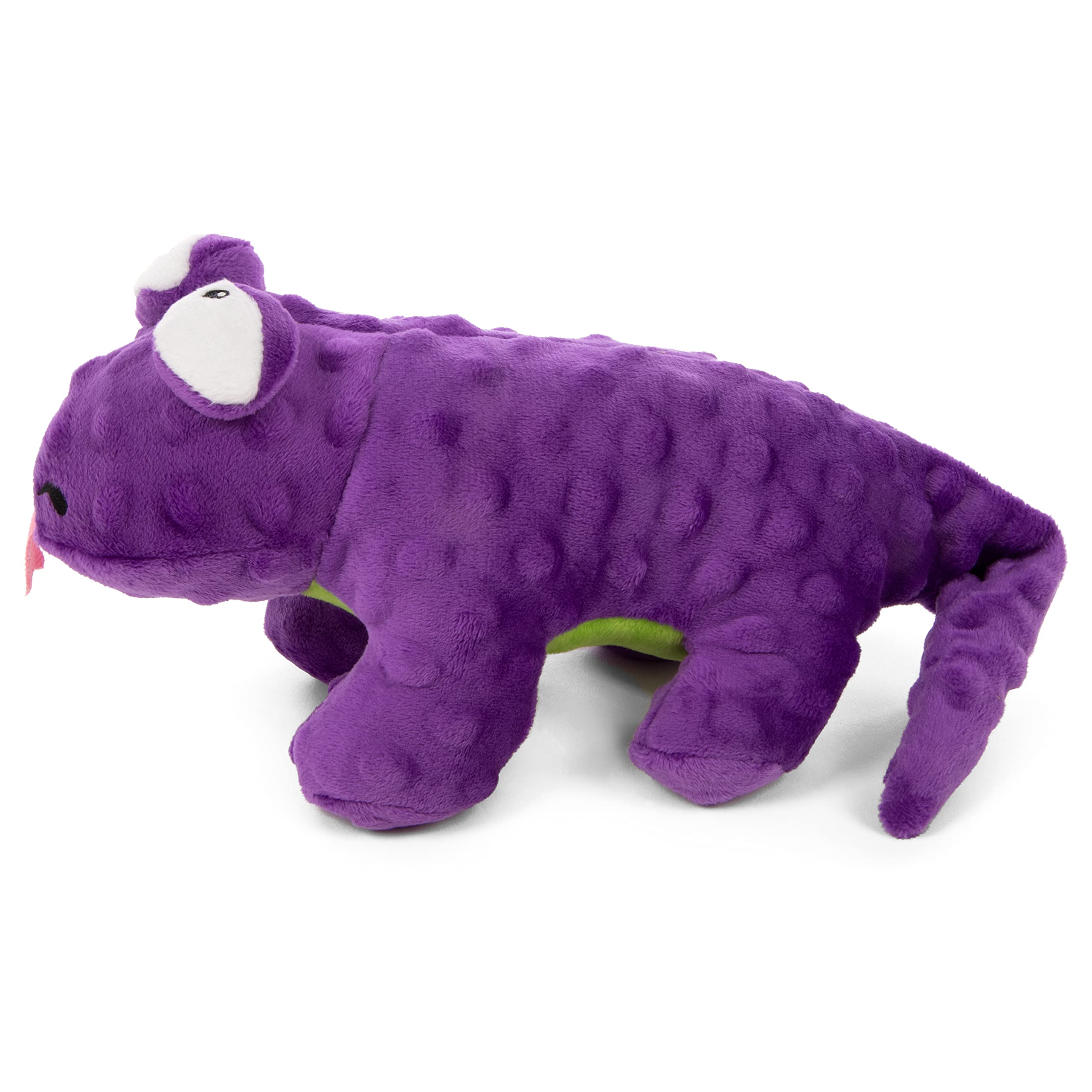 goDog Action Plush Lizard Animated Squeaky Dog Toy, Chew Guard Technology - Purple, One Size
