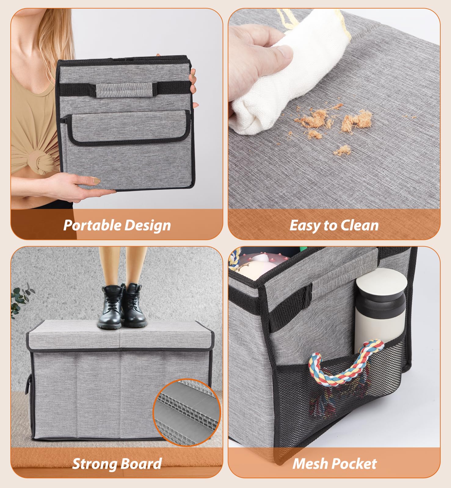 Back Seat Extender For Dogs Up To 120Lbs, Car Seat With Pocket, Portable Dog Back Seat Extender For Road Trip, Car Organizer Gap