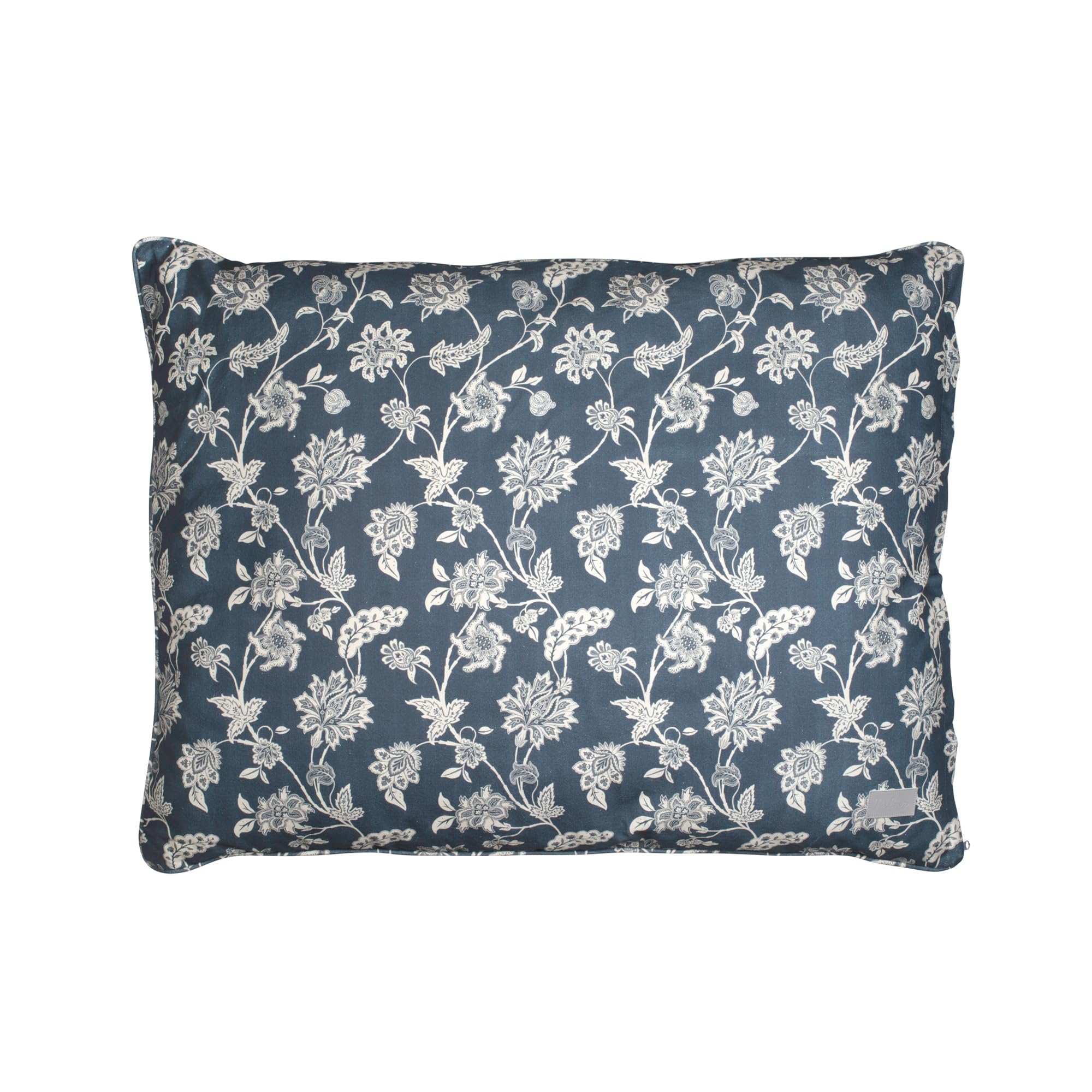 Fringe Studio INDIENNE Coastal Blue 36 W x 27 D Large Pillow Pet Bed, 100% Cotton Canvas Reversible Cover, Machine Washable, P