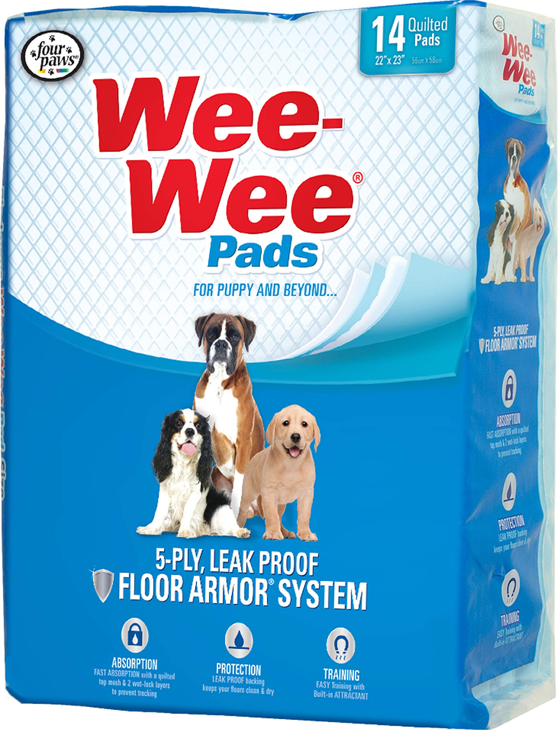 Four Paws-Container-Wee Wee Pads For Puppies 30 Pk