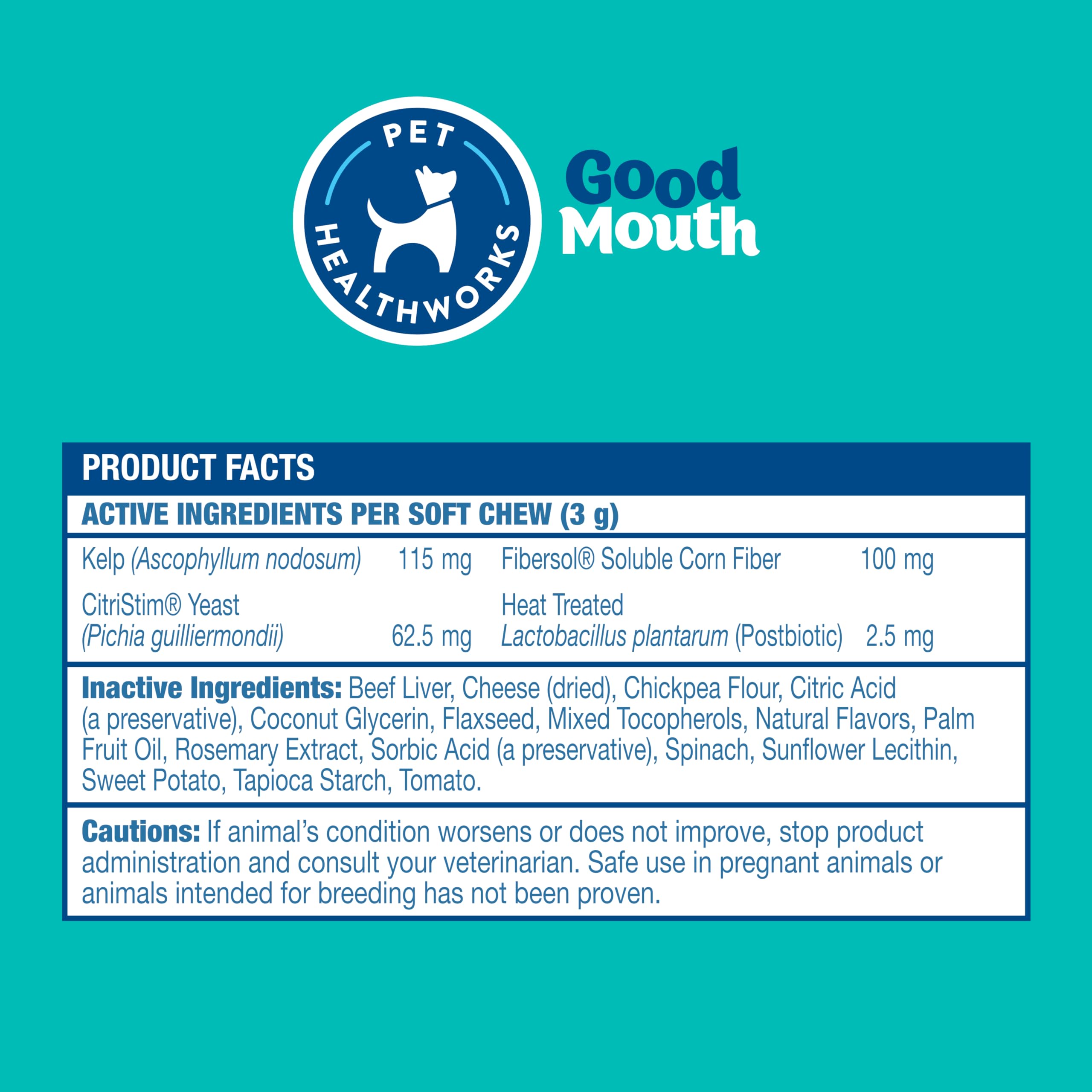 Pet HealthWorks Good Mouth Dental Chews for Dogs - Controls Plaque & Tartar, Fresh Breath, Cheeseburger Flavor, 60 Soft Chews