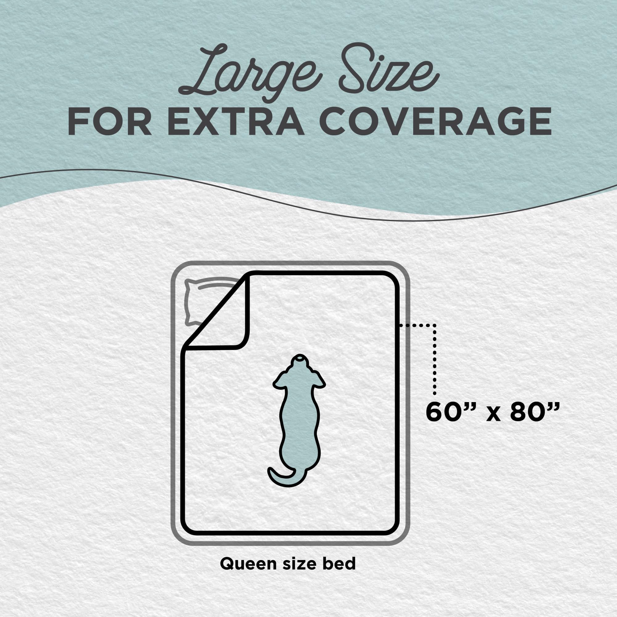 Best Friends By Sheri Calming Shag Cat And Dog Blanket With Non-Skid, Water Resistant Base, Machine Washable, Frost Gray, 60'' X