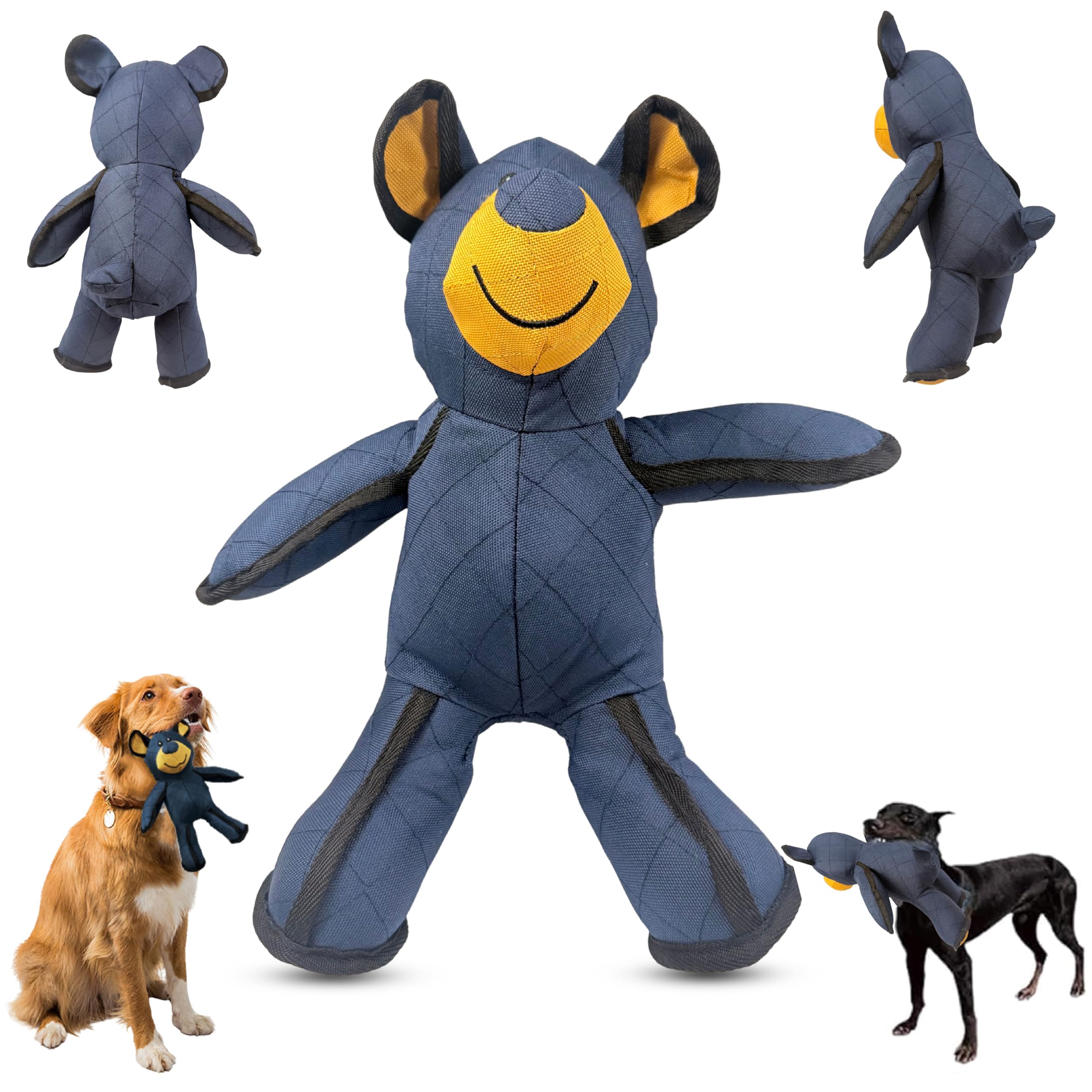 Durable Interactive Bear Dog Toy For Aggressive Chewers - Tough Plush Chew With Squeaker, Dog Toys To Keep Them Busy, Chew Toys 