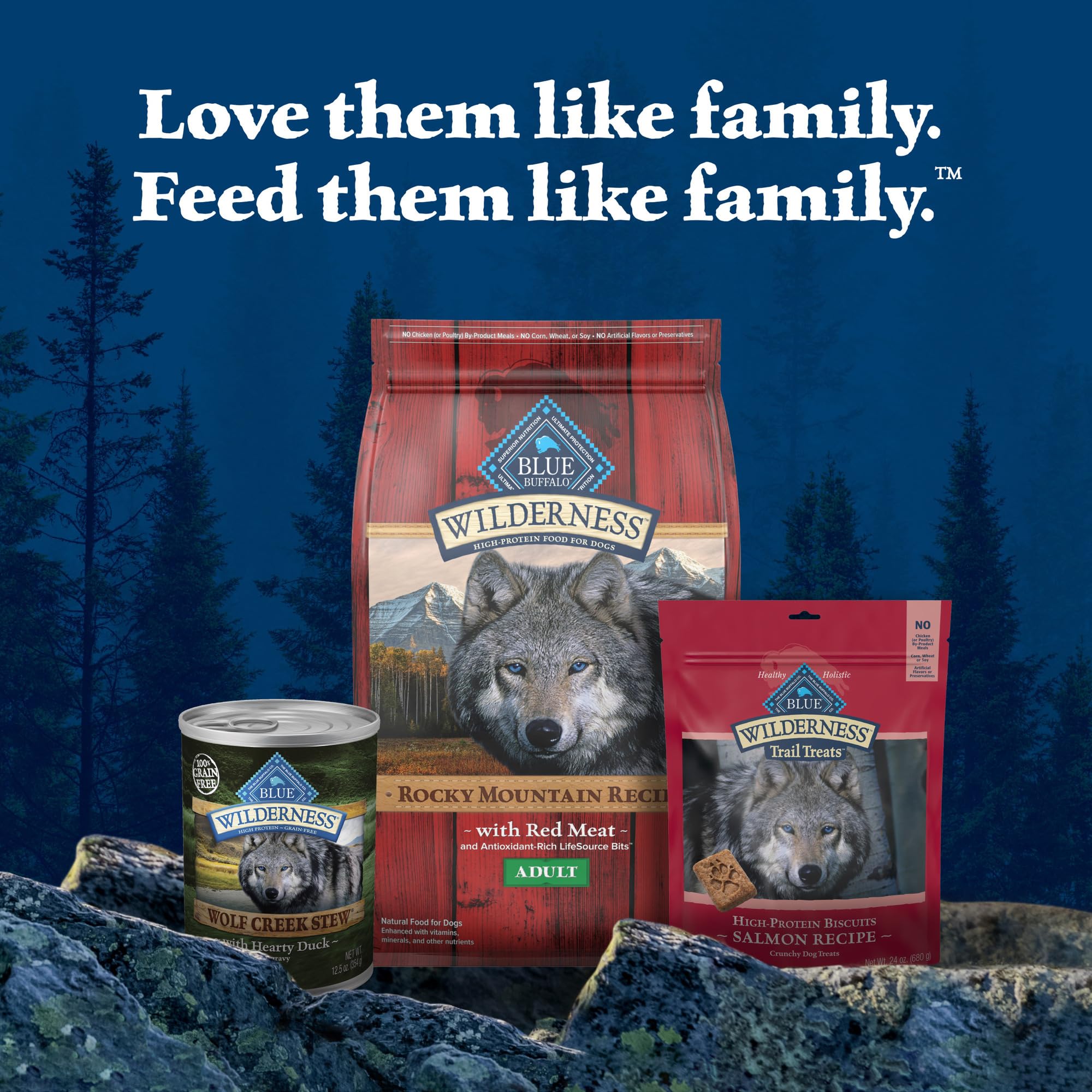 Blue Buffalo Wilderness Wolf Creek Stew High Protein, Natural Wet Food for Dogs, Hearty Duck Stew in Gravy, 12.5-oz cans, 12 Cou