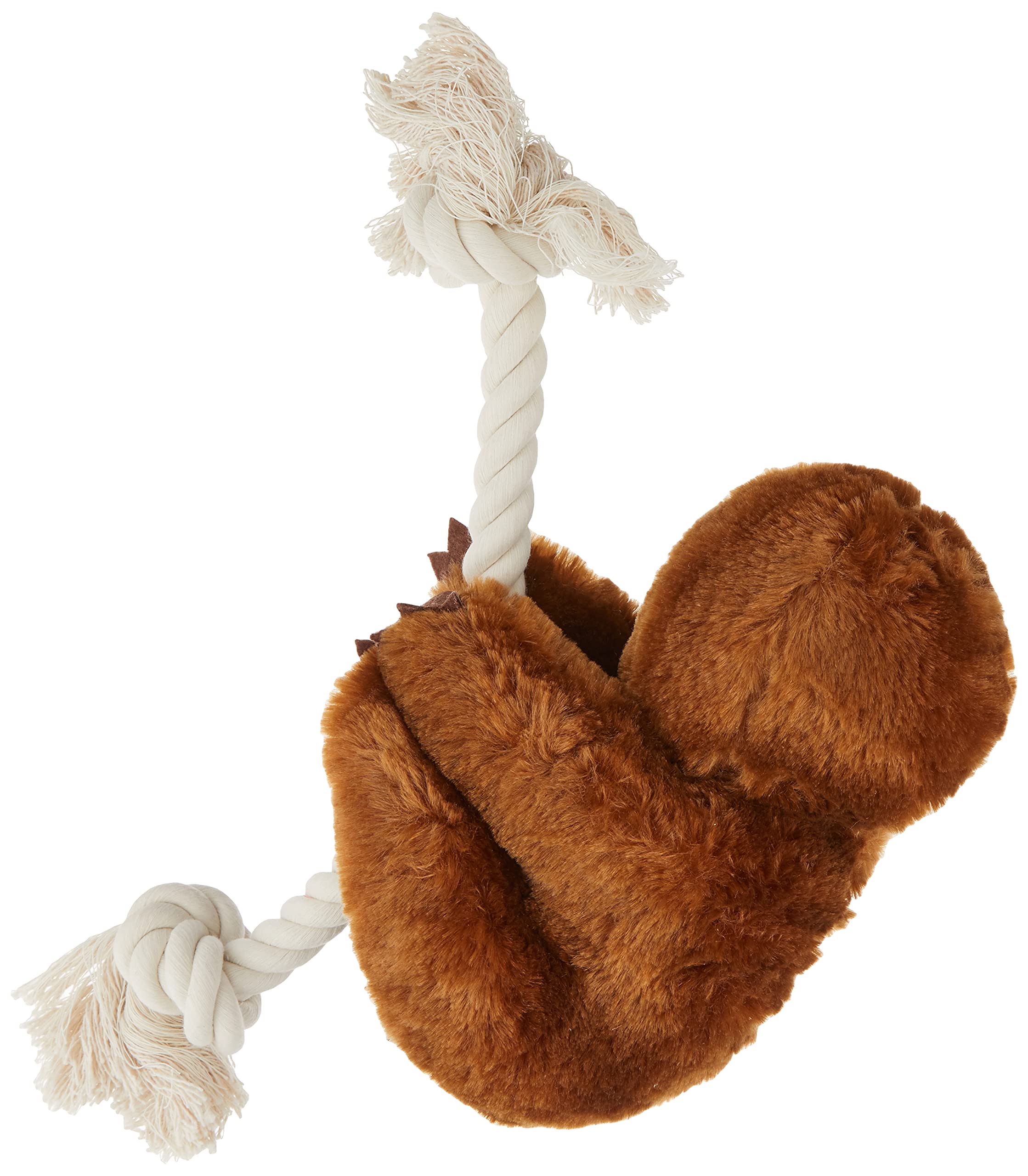 Fringe Studio Plush Dog Toy - Brown Sloth on a Rope, Model 289373