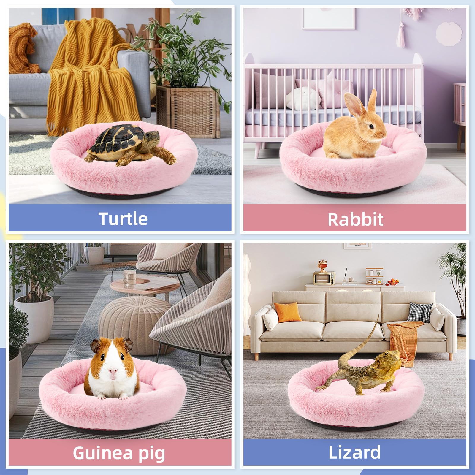 Febsnow Guinea Pig Beds, Hedgehog Bed Hamster Bed For Hedgehog Hamster Squirrel Tortoise Lizard And Other Small Animal