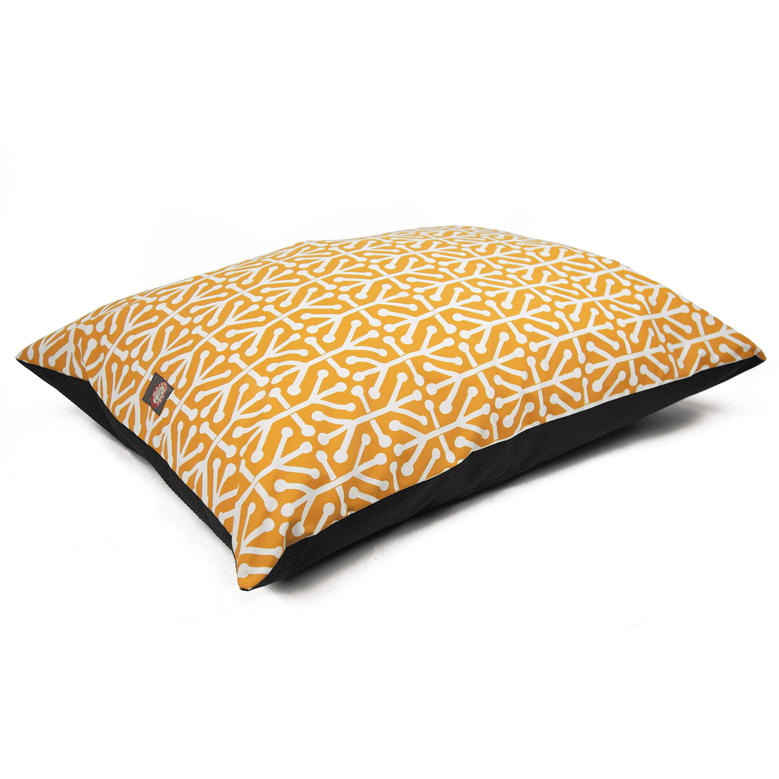 Majestic Pet Rectangle Medium Dog Bed Washable – Non Slip Comfy Pet Bed – Dog Crate Bed Super Value Pillow Dog Bed – Dog Kennel Bed For Sleeping - Dog Bed Medium Breed 35 X 28 Inch – Aruba Yellow