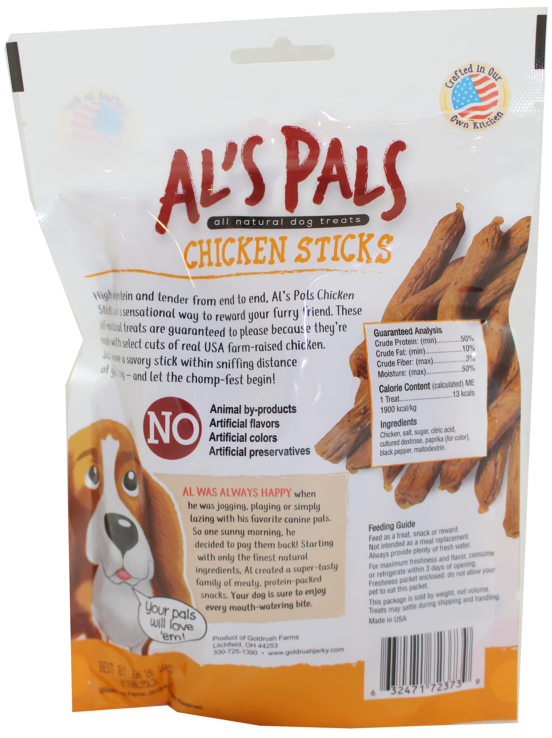 Gold Rush Farms ALs Pals All Natural Dog Treats - Chicken Sticks 7.8 oz. Bag