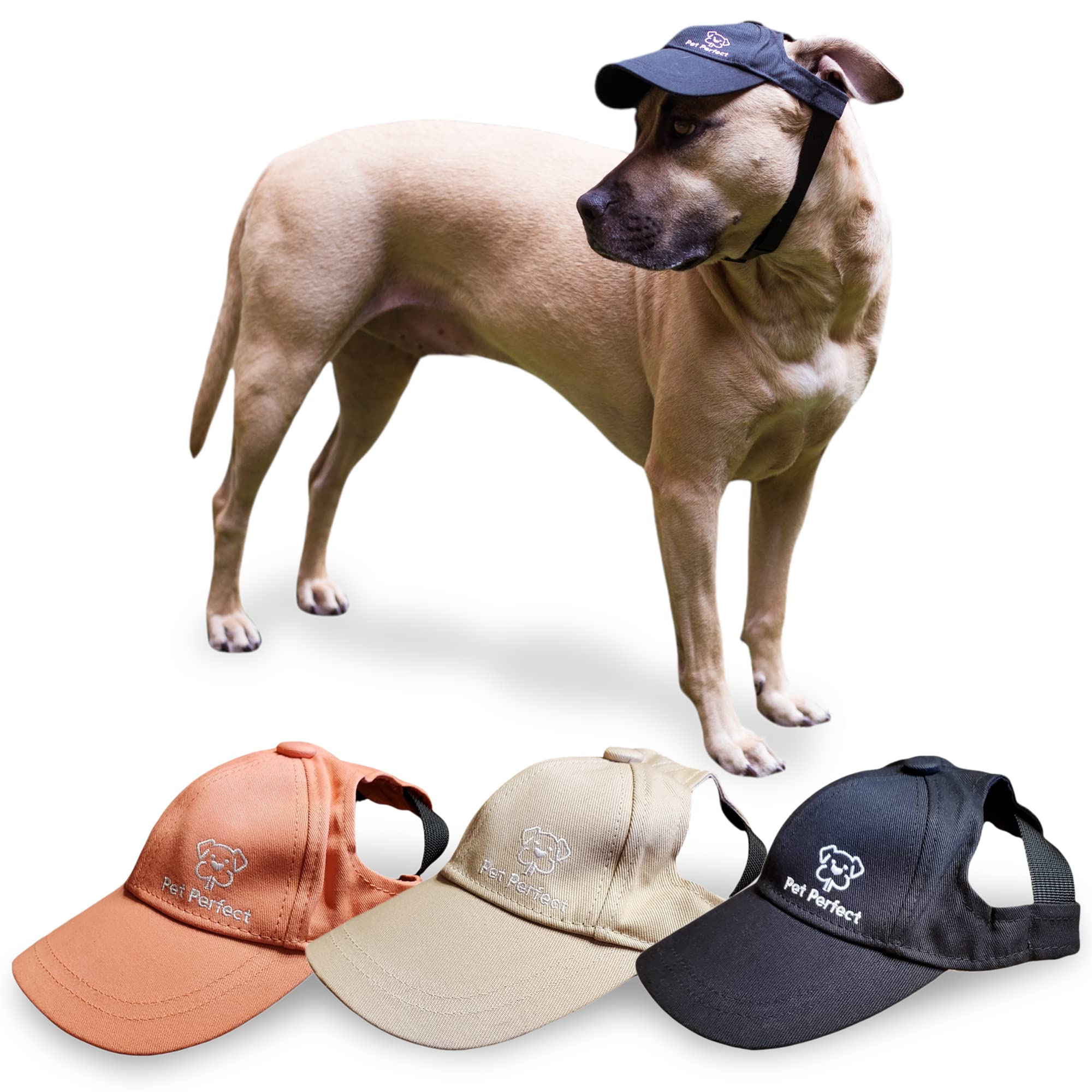 Pet Perfect Dog Baseball Cap - Pink, Small To Extra Large, Adjustable Strap, Sun Protection