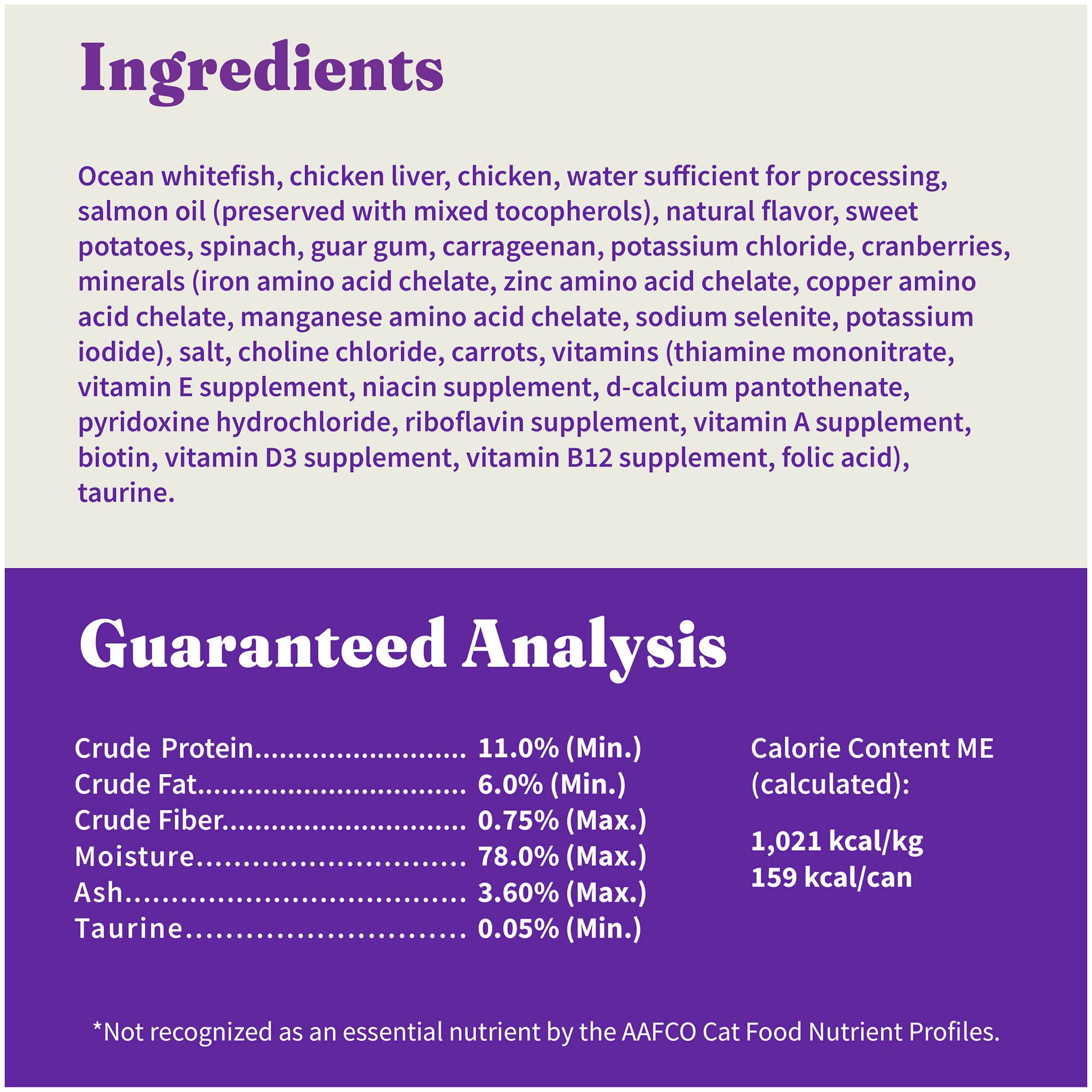 Halo Wet Cat Food Whitefish Recipe, Grain Free Wet Cat Pate, Canned Cat Food for Extra Hydration, 5.5 Oz Can (Pack of 12)