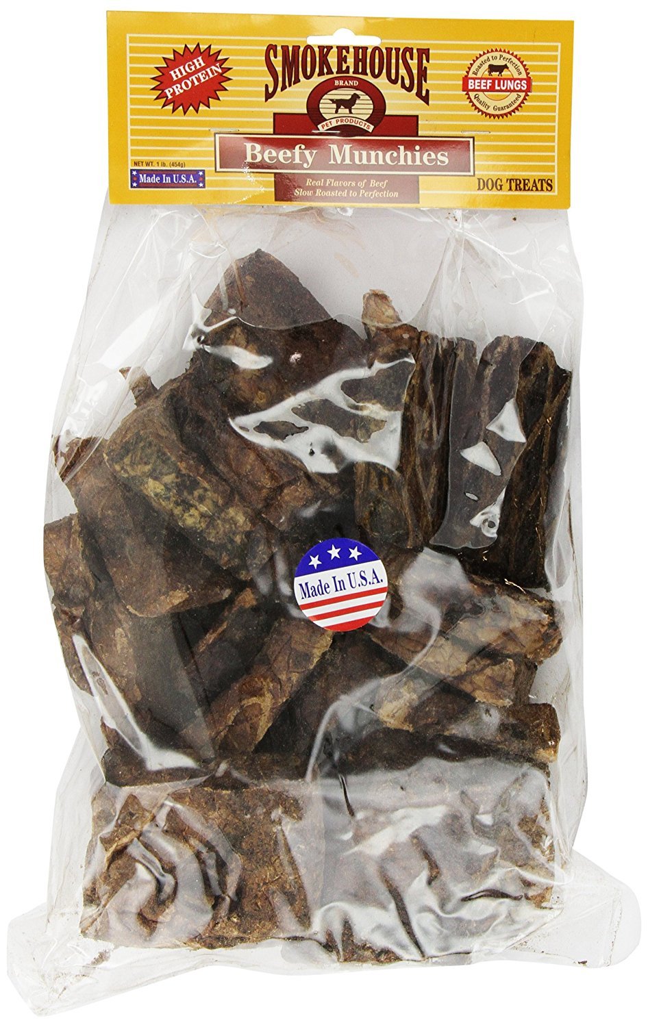 Smokehouse 100-Percent Natural Beef Munchies Dog Treats, 16-Ounce