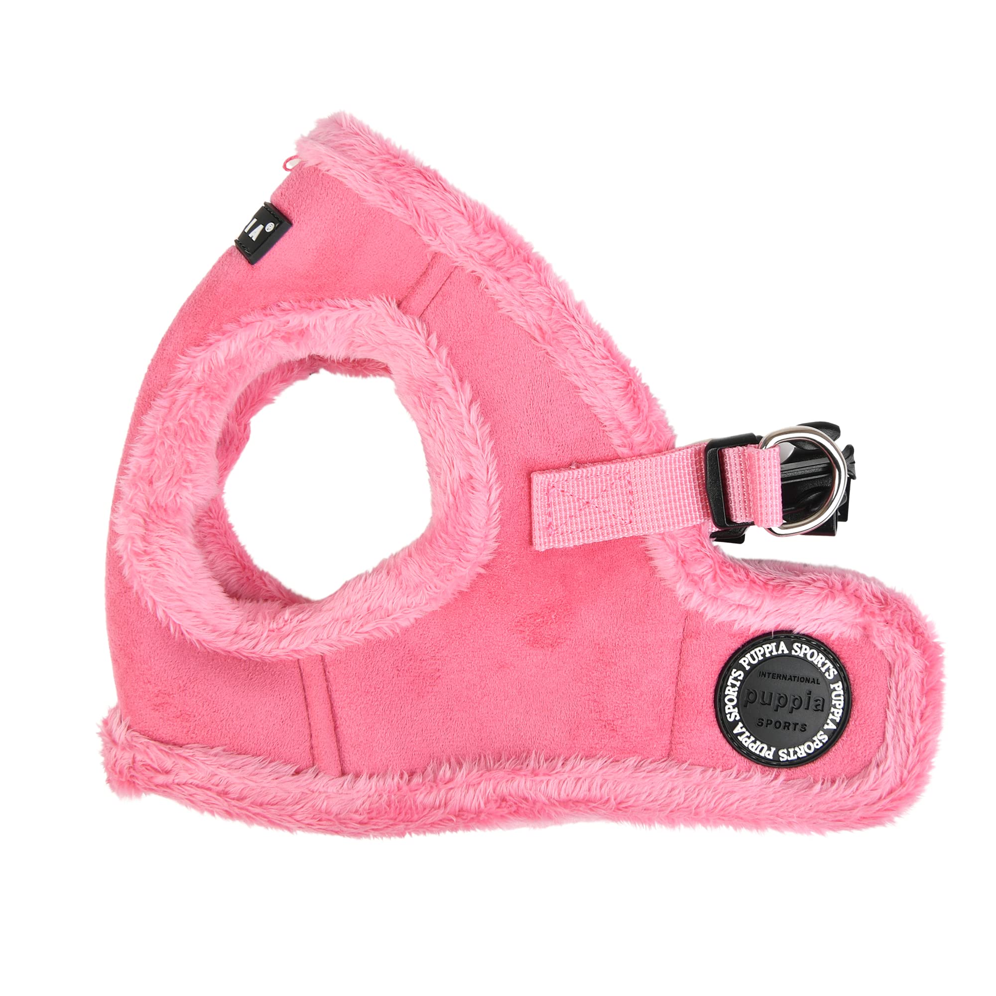 Puppia Terry Vest Dog Harness Step-In Winter Suede Warm No Choke No Pull Training Walking For Small And Medium Dog, Pink, Small