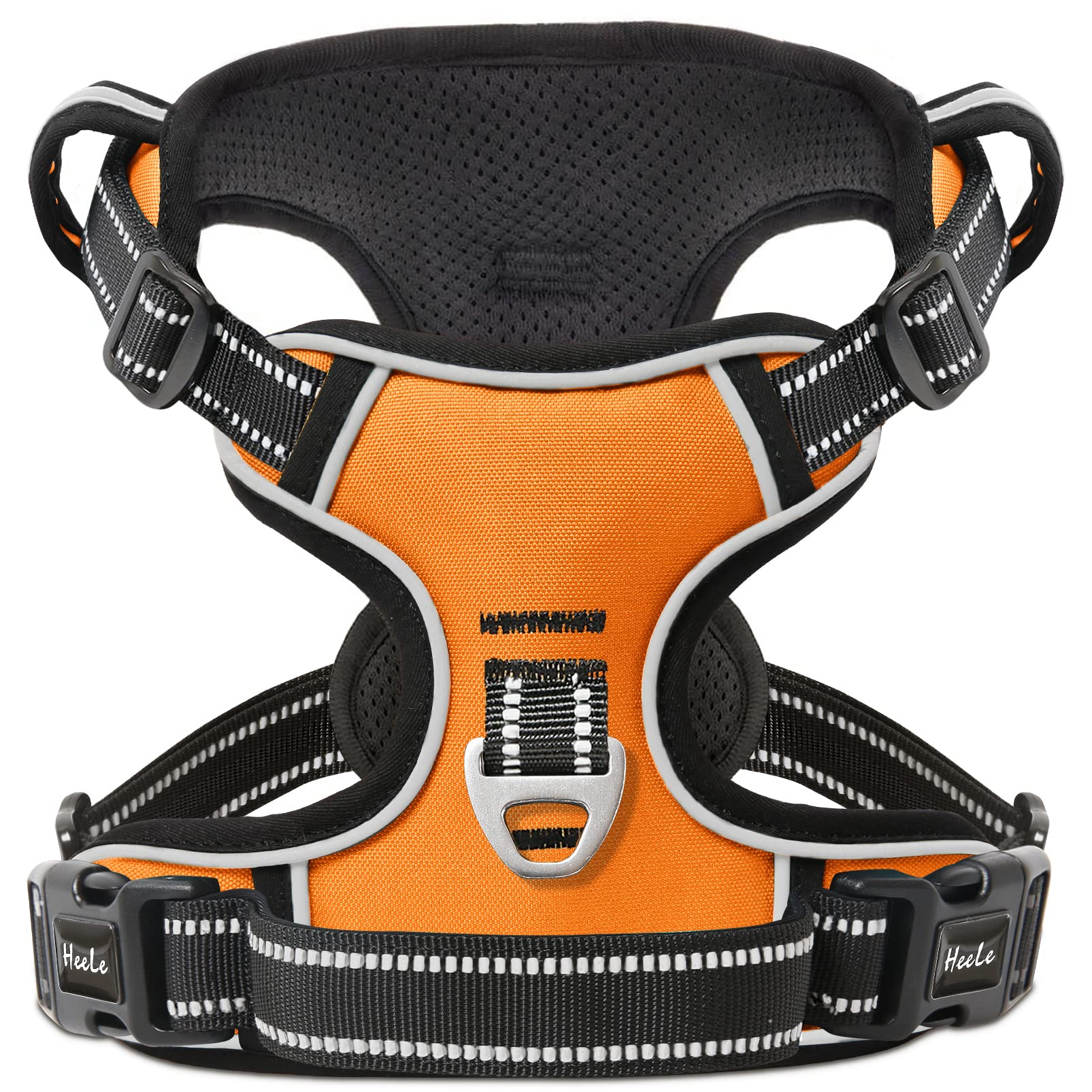 Heele Dog Harness, No Pull Adjustable Padded Reflective Harness For Small Medium Large Dogs With Handle For Walking Training, Or