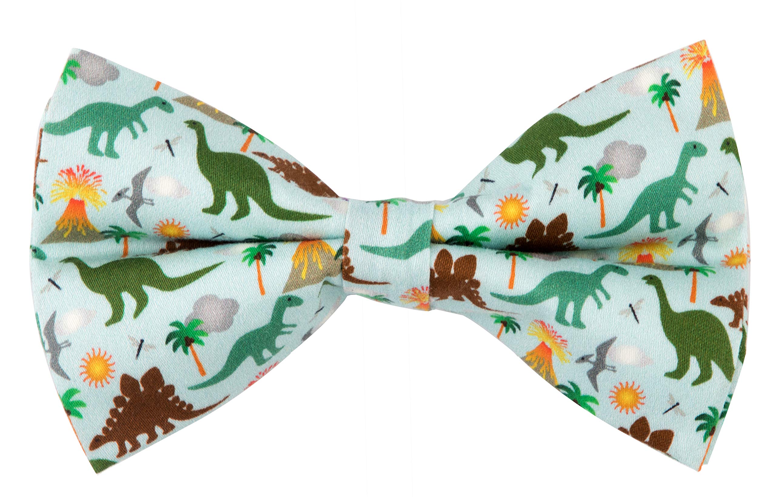 Dinosaur Dog Bow Tie Dog Collar,Detachable Bowtie, Adjustable Collar For Small Medium Large Dogs