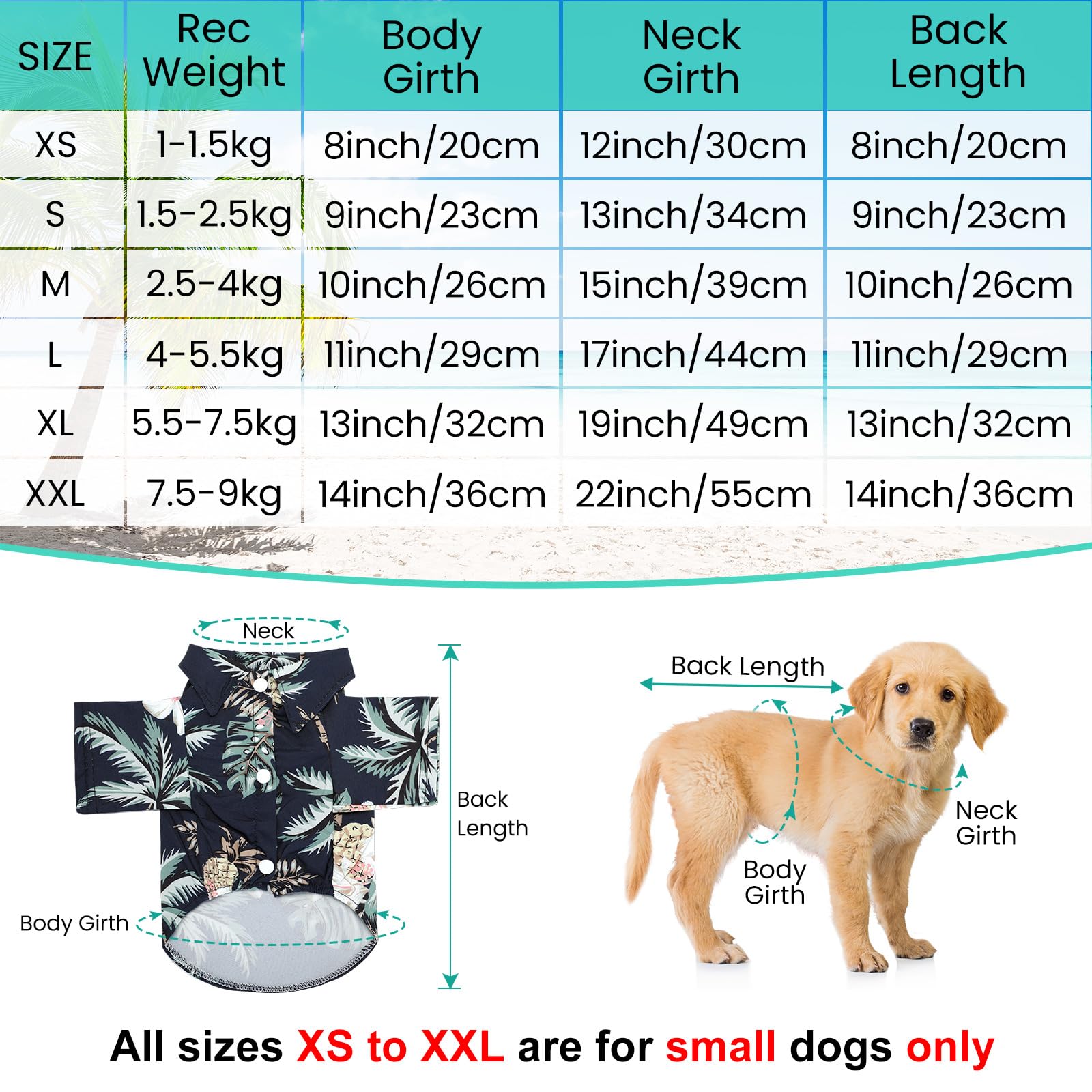 4 Pieces Summer Pet Shirts Hawaii Style Floral Dog T-Shirt Hawaiian Puppy T-Shirts Breathable Pet Cool Clothes Beach Seaside Dog Shirt Sweatshirt For Dogs Pet Puppy (Small)