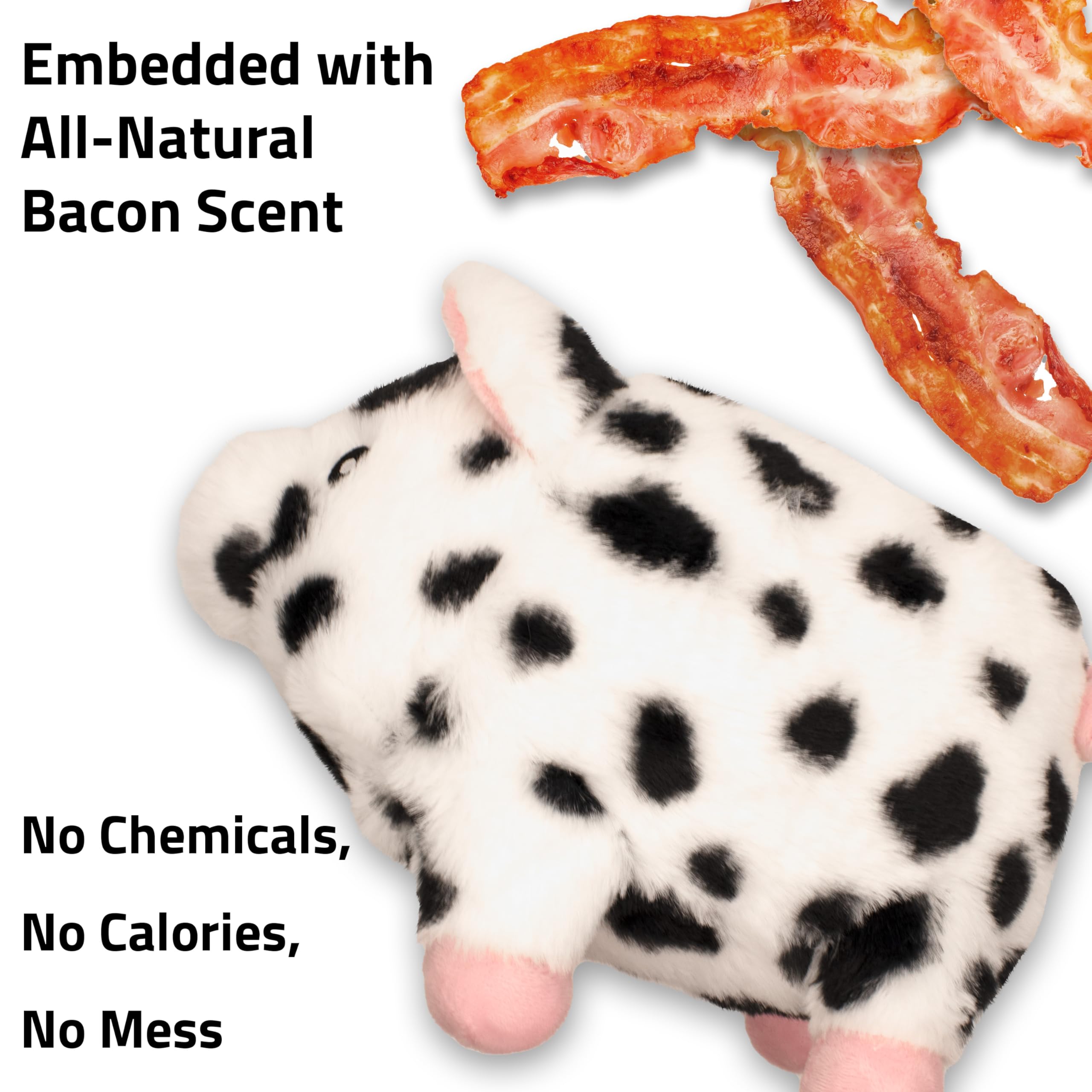 Playology Plush Toys for Dogs | Stuffed Animal Pig | Pork Sausage Scented Toy for Large Dogs